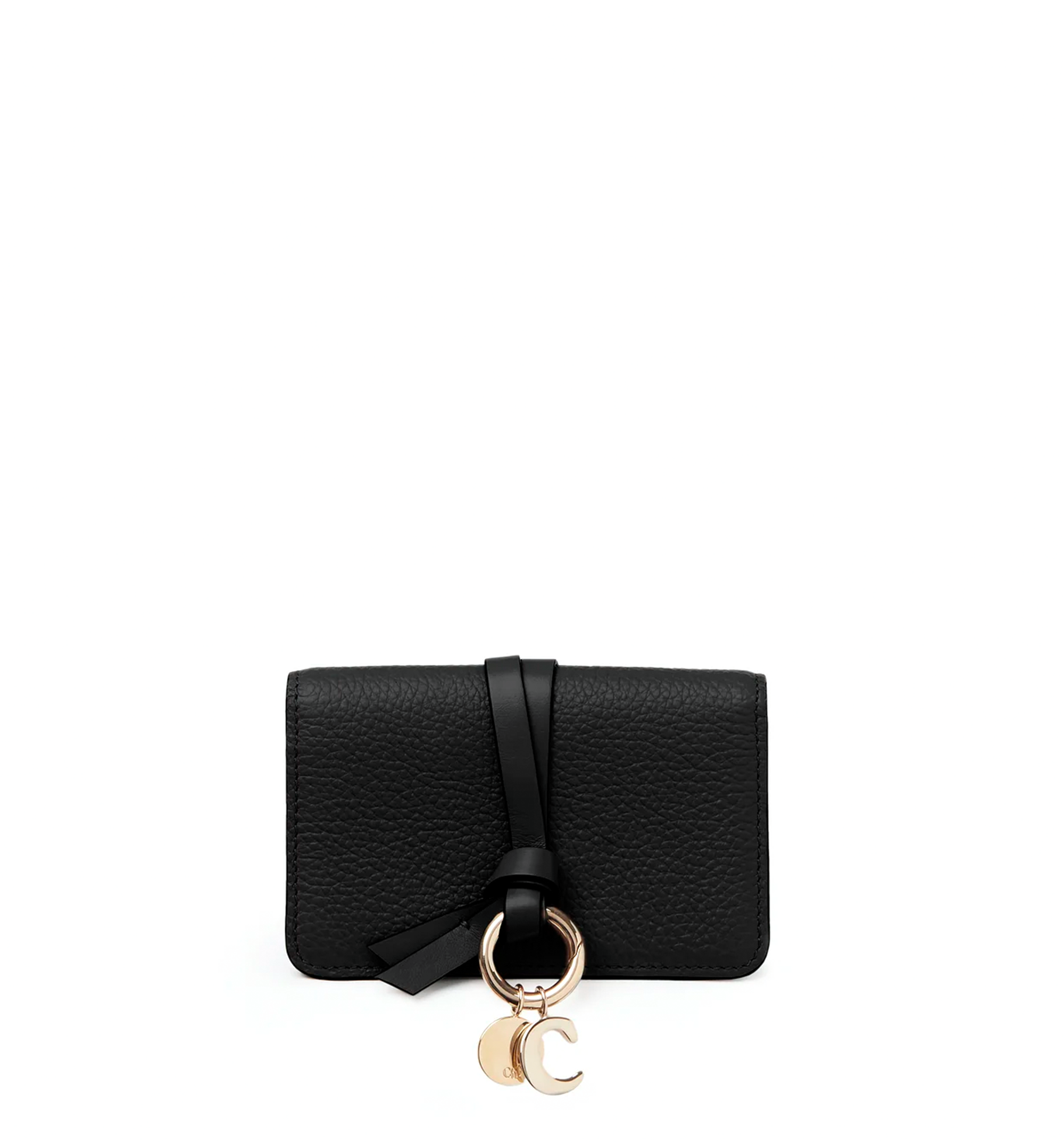 Alphabet Card Holder in Grained Leather