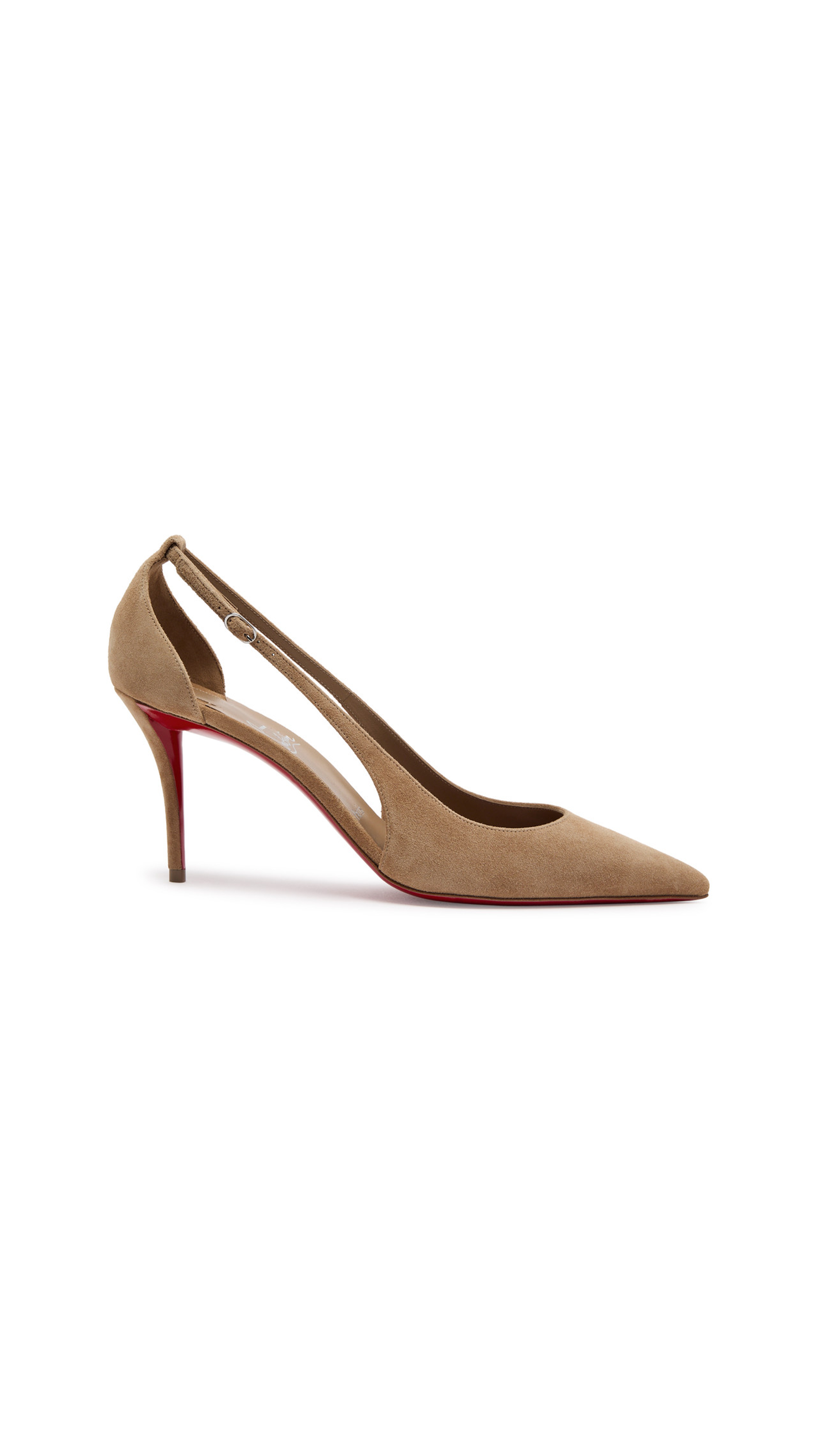 Apostrophatoric Pump in Veau Velours - Beige