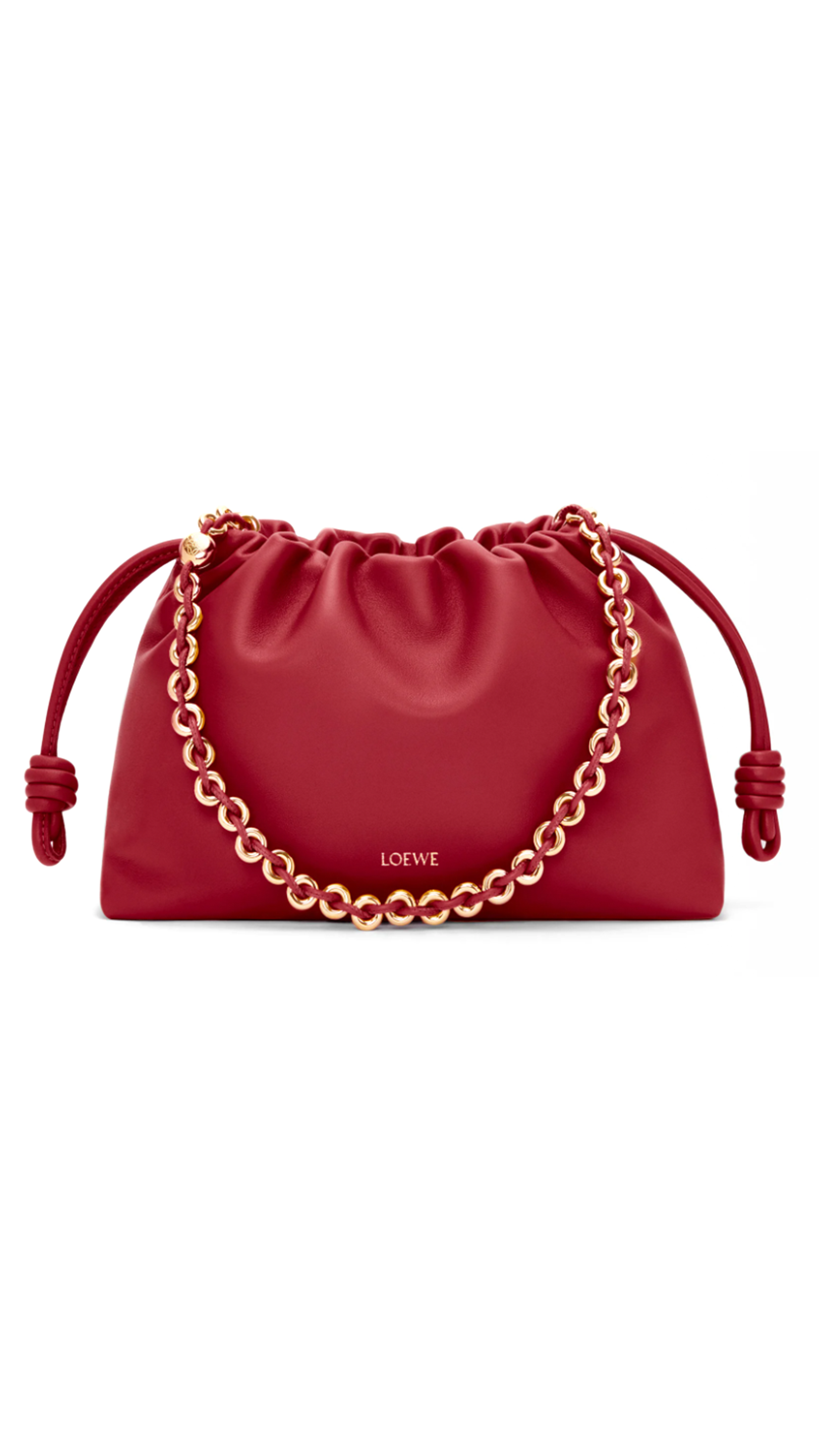 Medium Flamenco Purse in Mellow Nappa Lambskin - Burnt Red