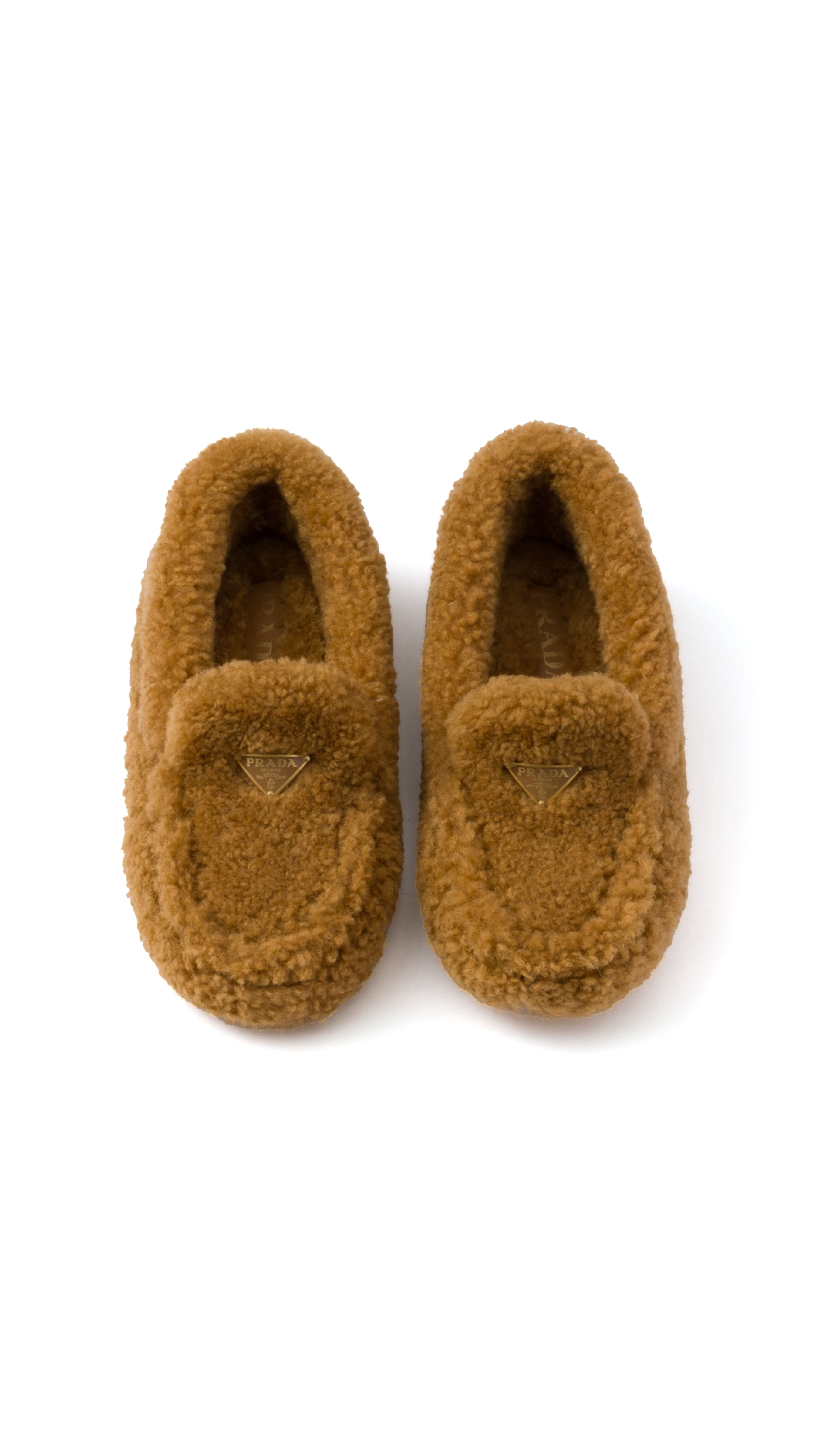 Shearling Driving Shoes - Caramel