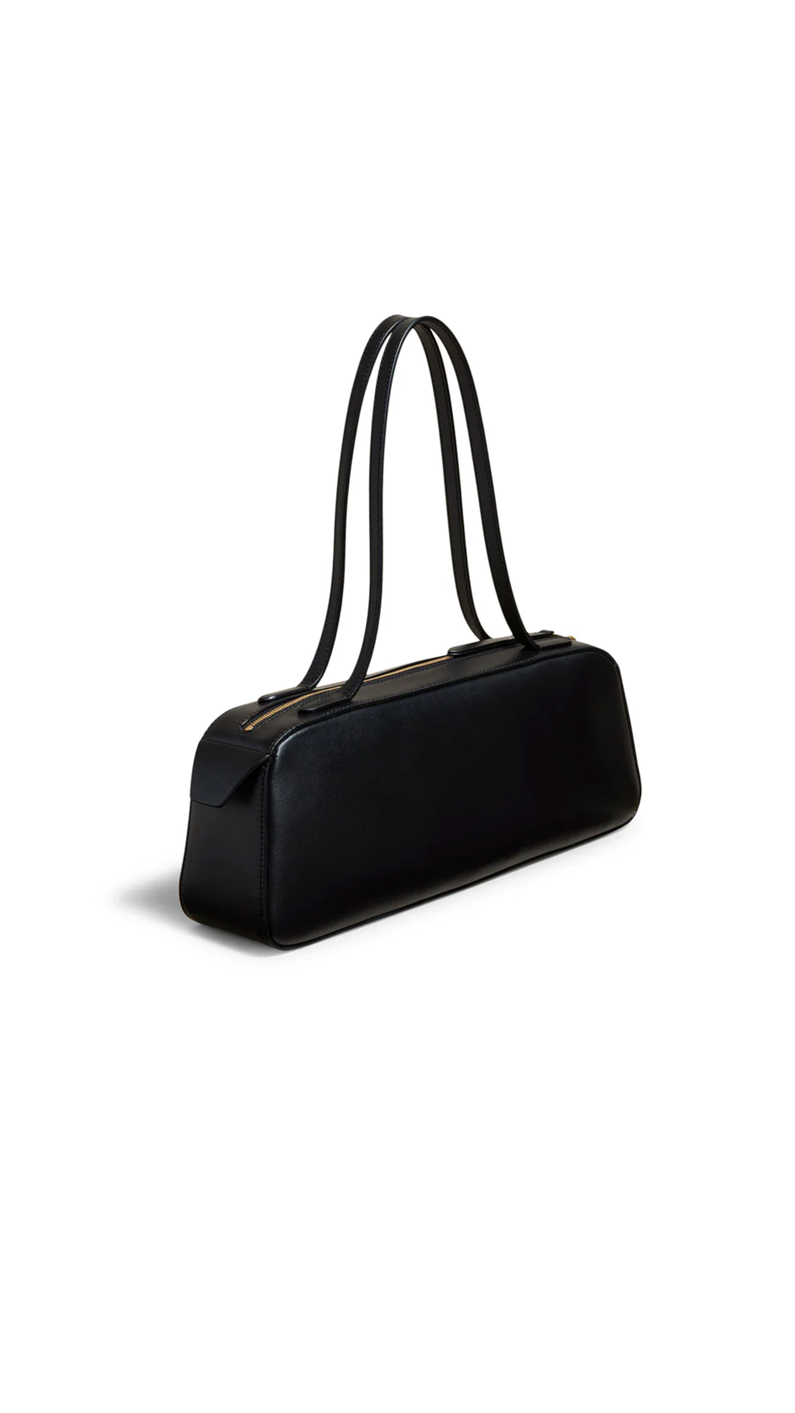 Simon Shoulder Bag in Leather - Black