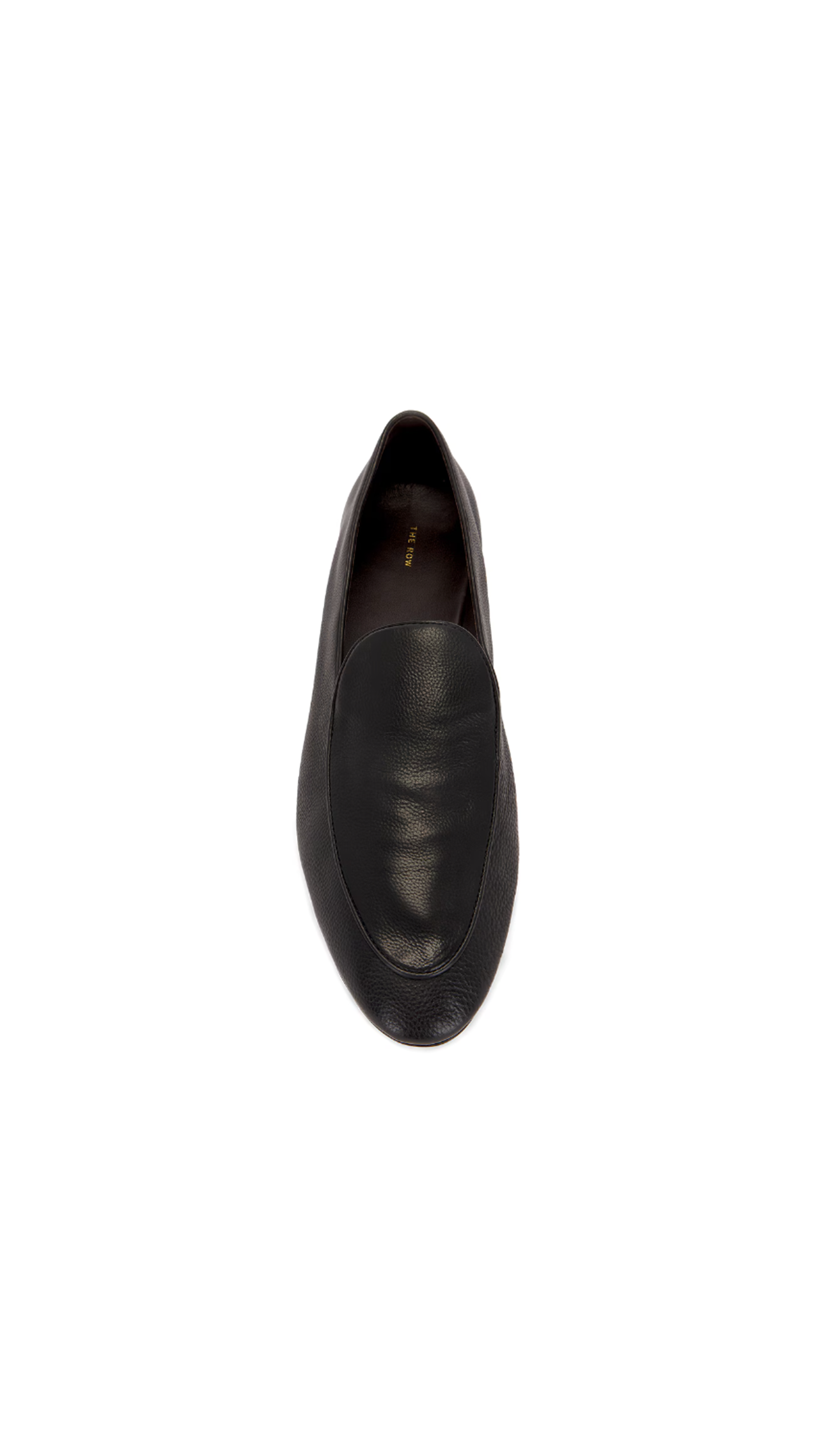 Awar Flat Loafer in Leather - Black