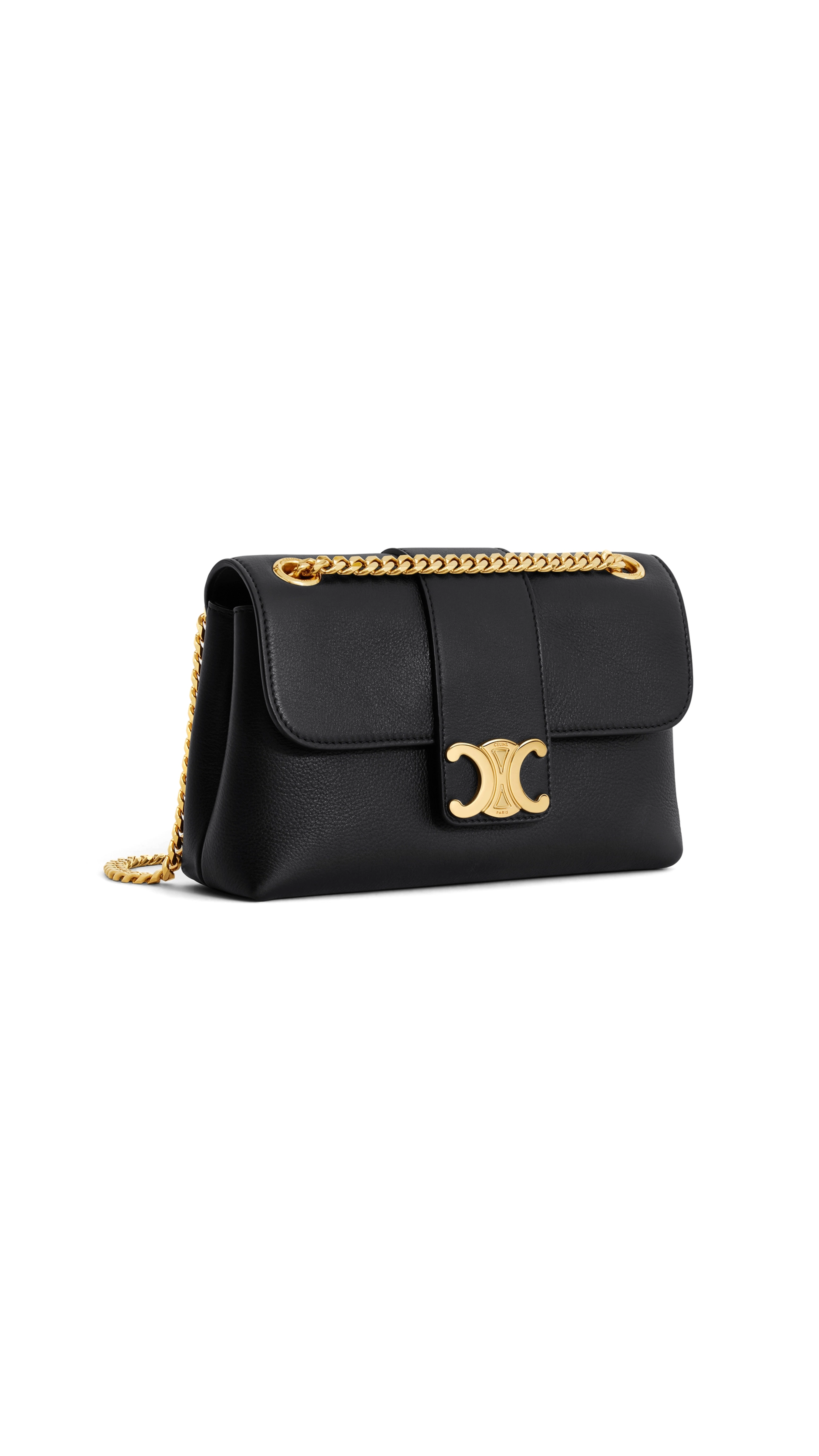 Teen Celine Victoire Bag in Supple Calfskin - Black