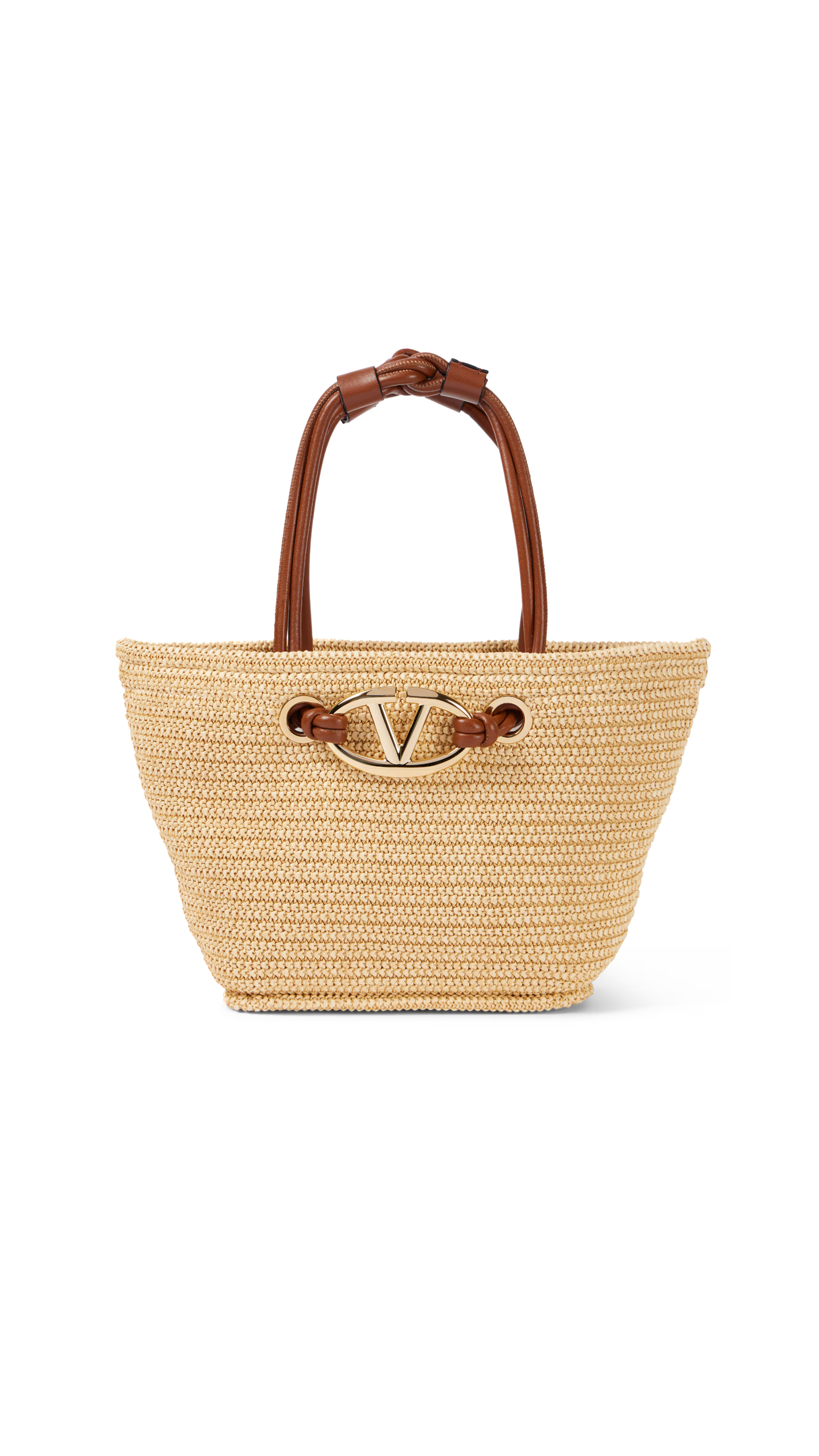 Vlogo Small Raffia Tote Bag  - Natural