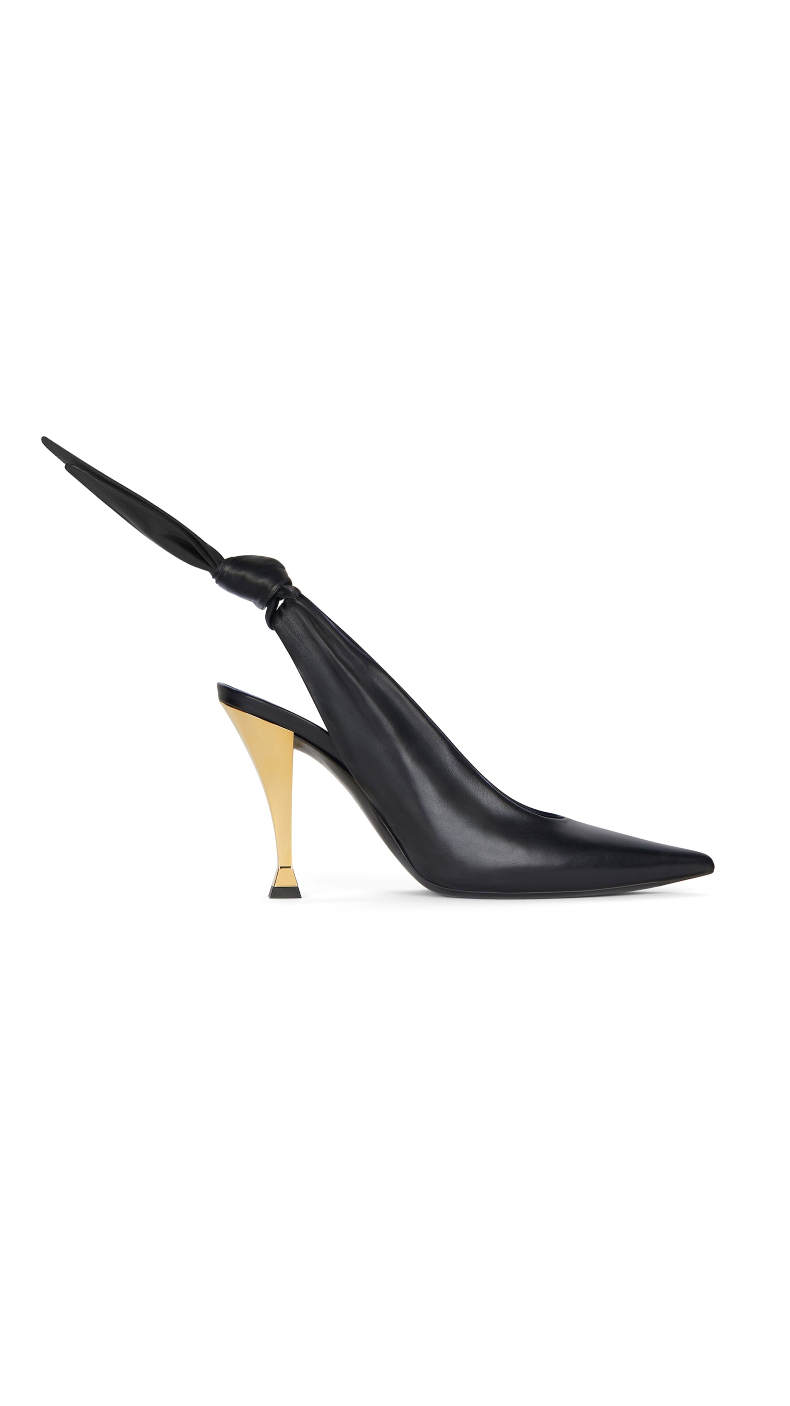 Beauw Slingbacks in Nappa Leather - Black/Gold