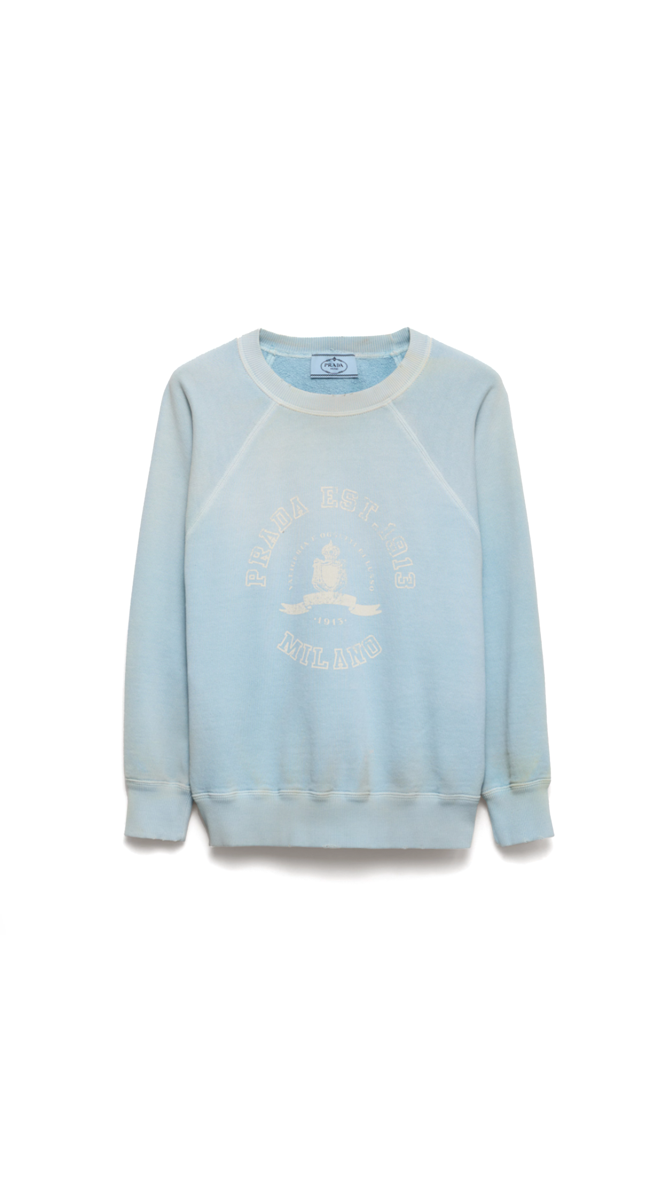 Cotton Crew-Neck Sweatshirt - Astral Blue