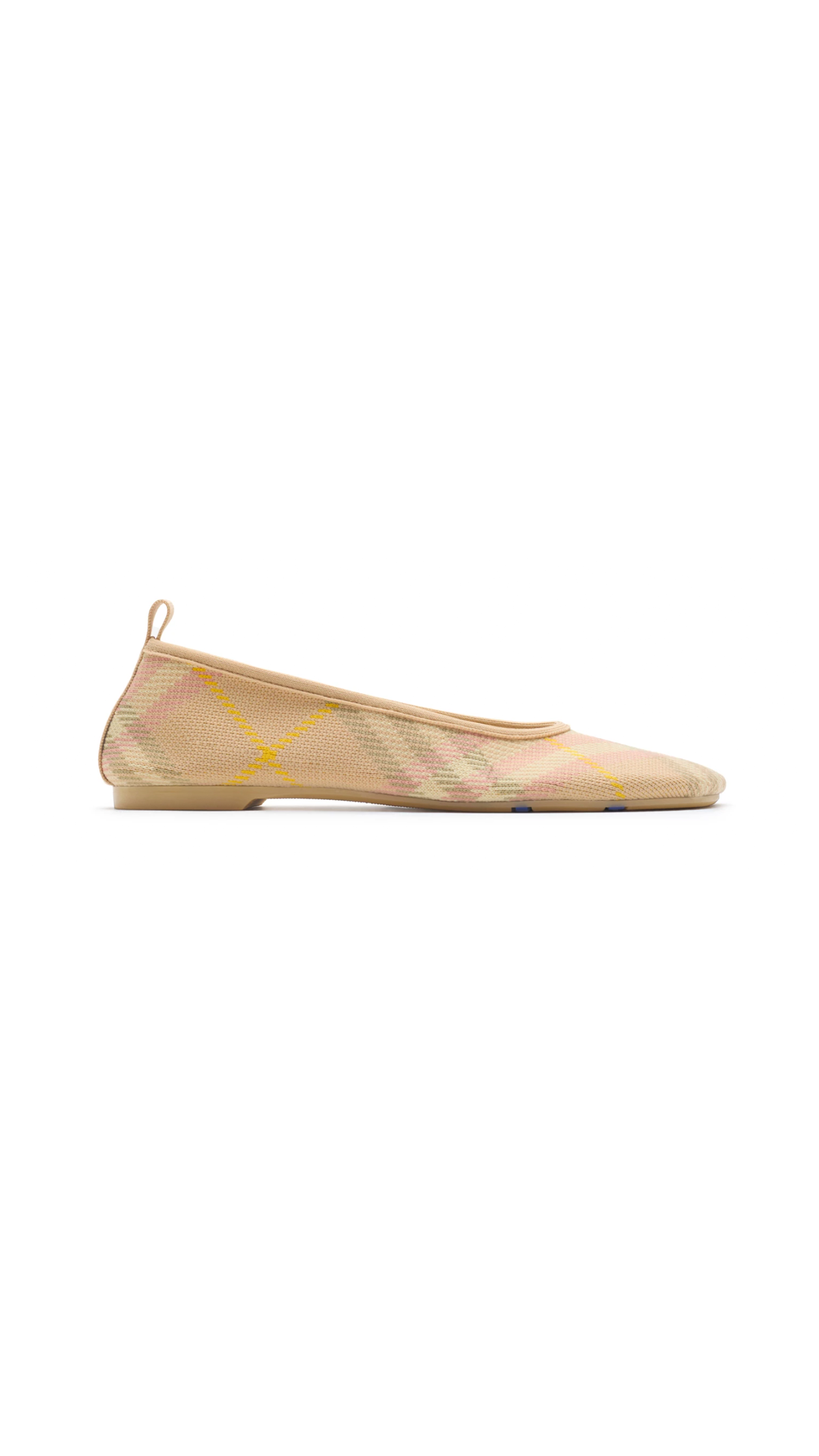 Check Knit Baby Ballerinas - Teacup