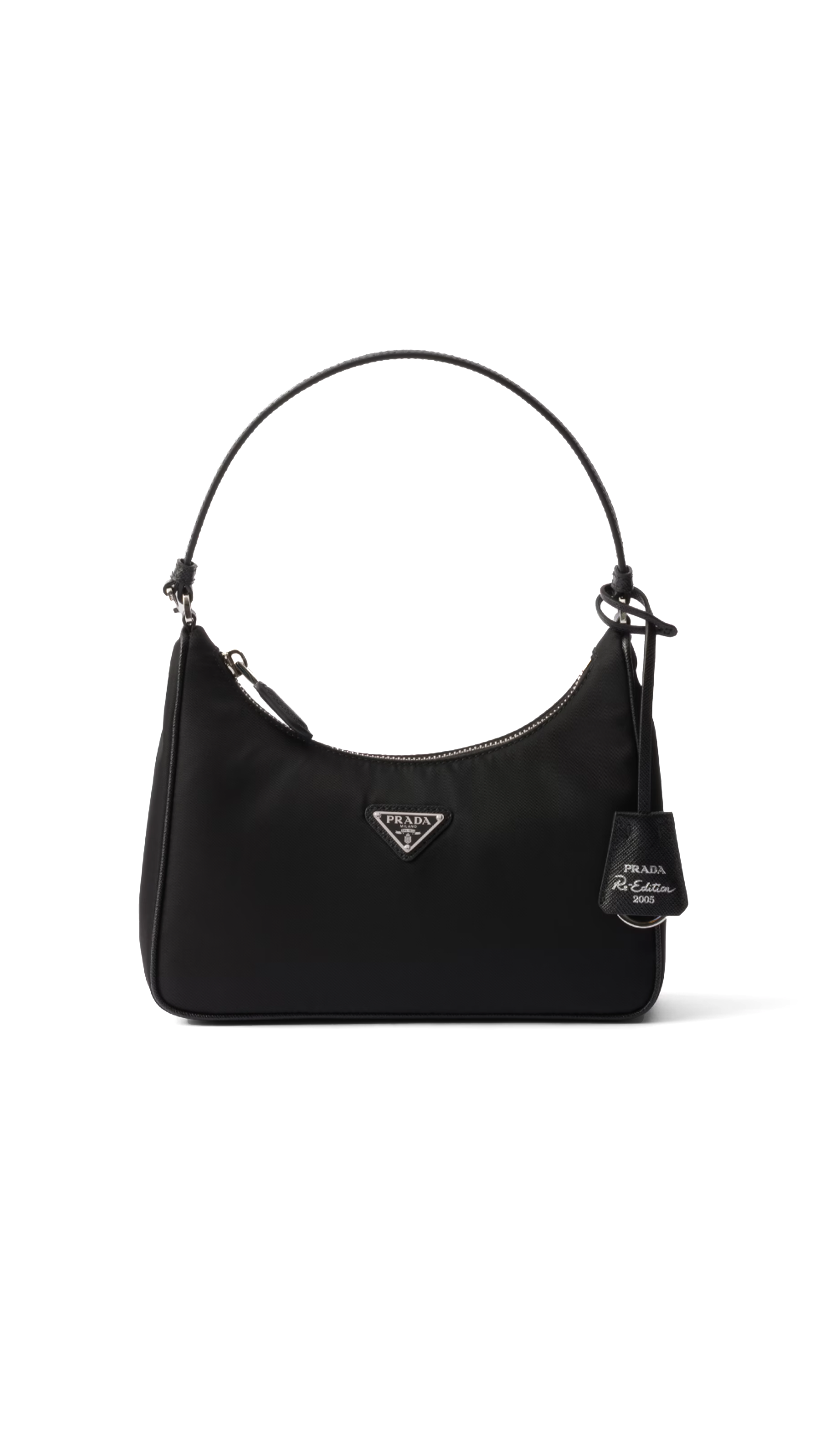 Re-Edition 2005 Re-Nylon and Saffiano Mini Bag - Black