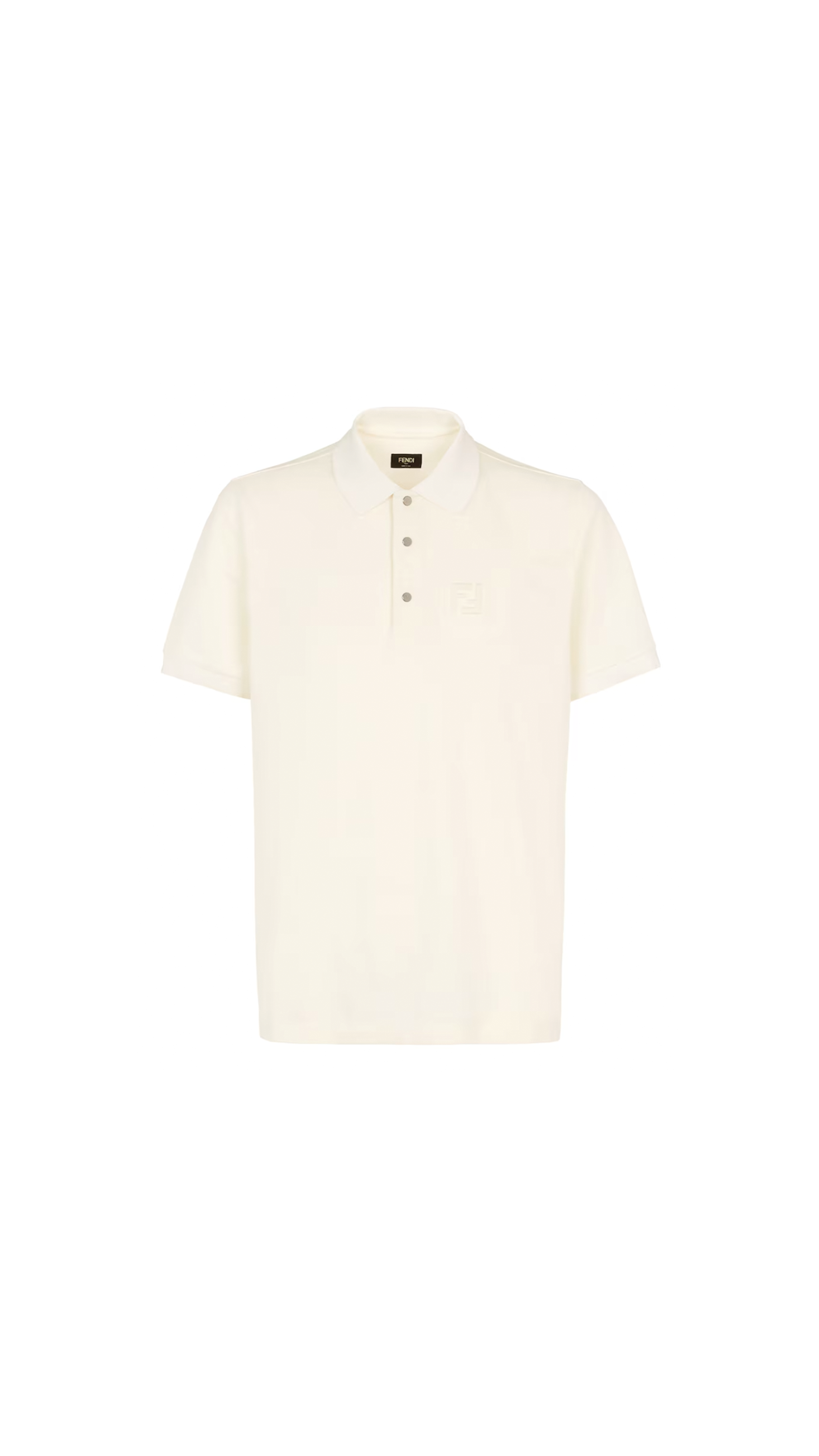 Fendi Cotton Polo Shirt - Ivory