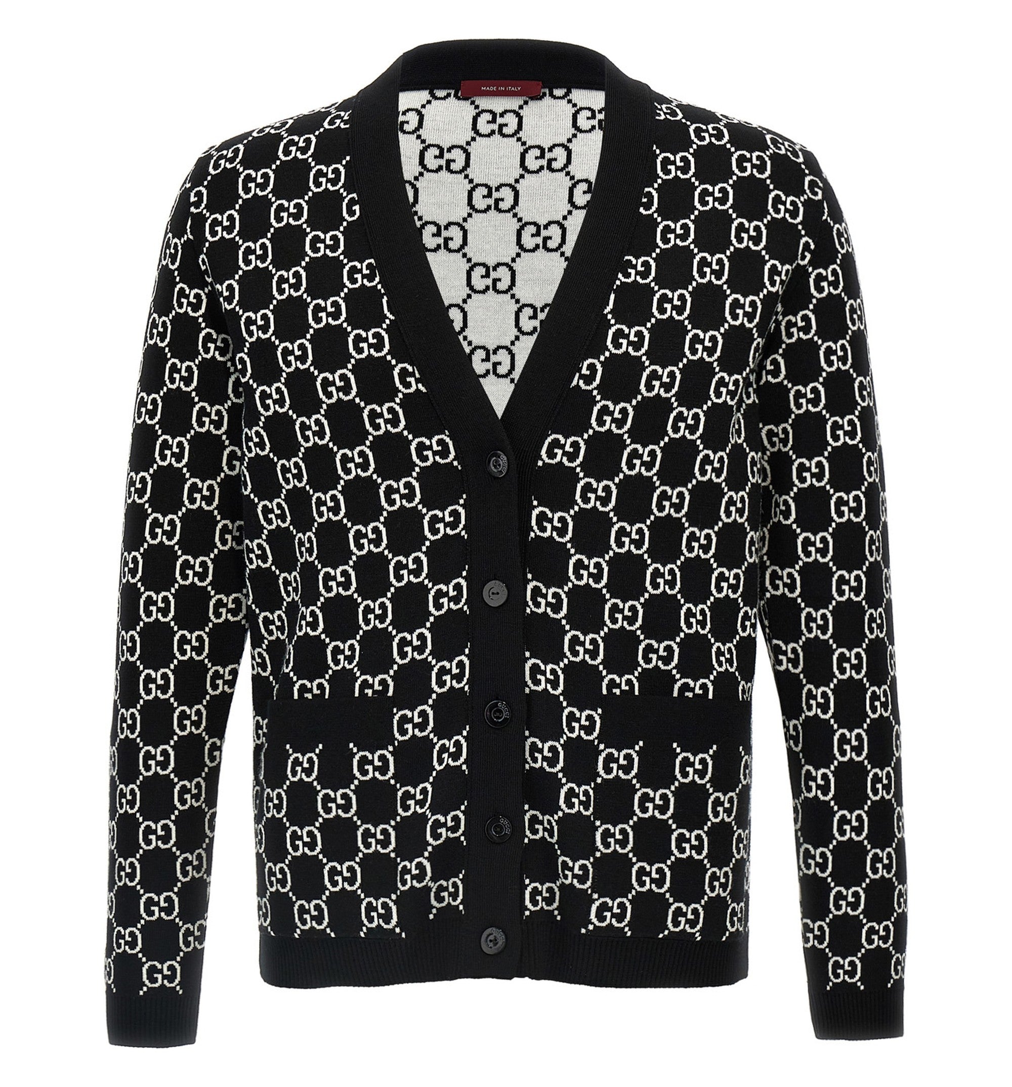 Reversible GG Wool Jacquard Cardigan