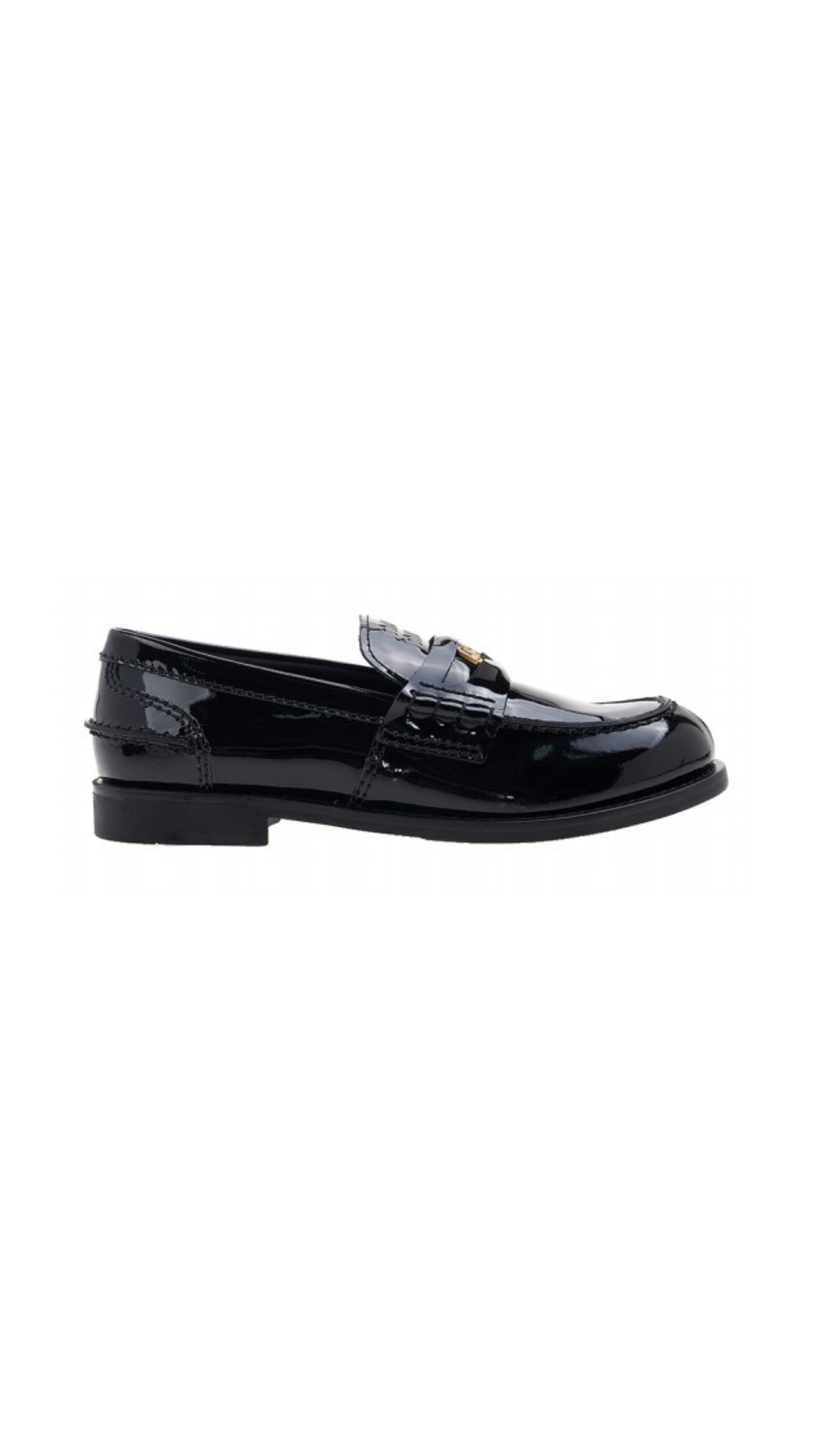 Patent Leather Penny Loafers - Black