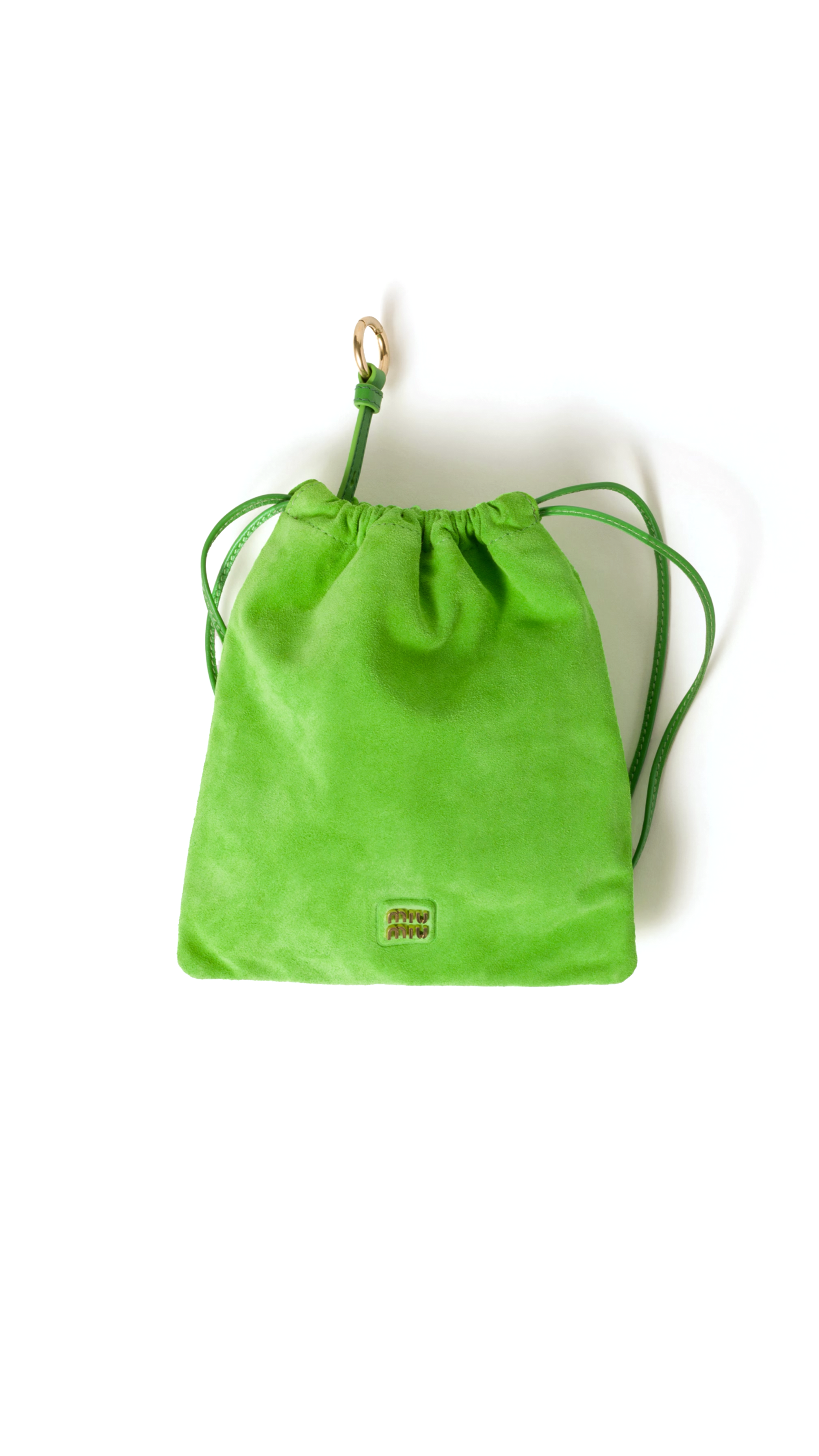 Suede Pouch - Apple Green