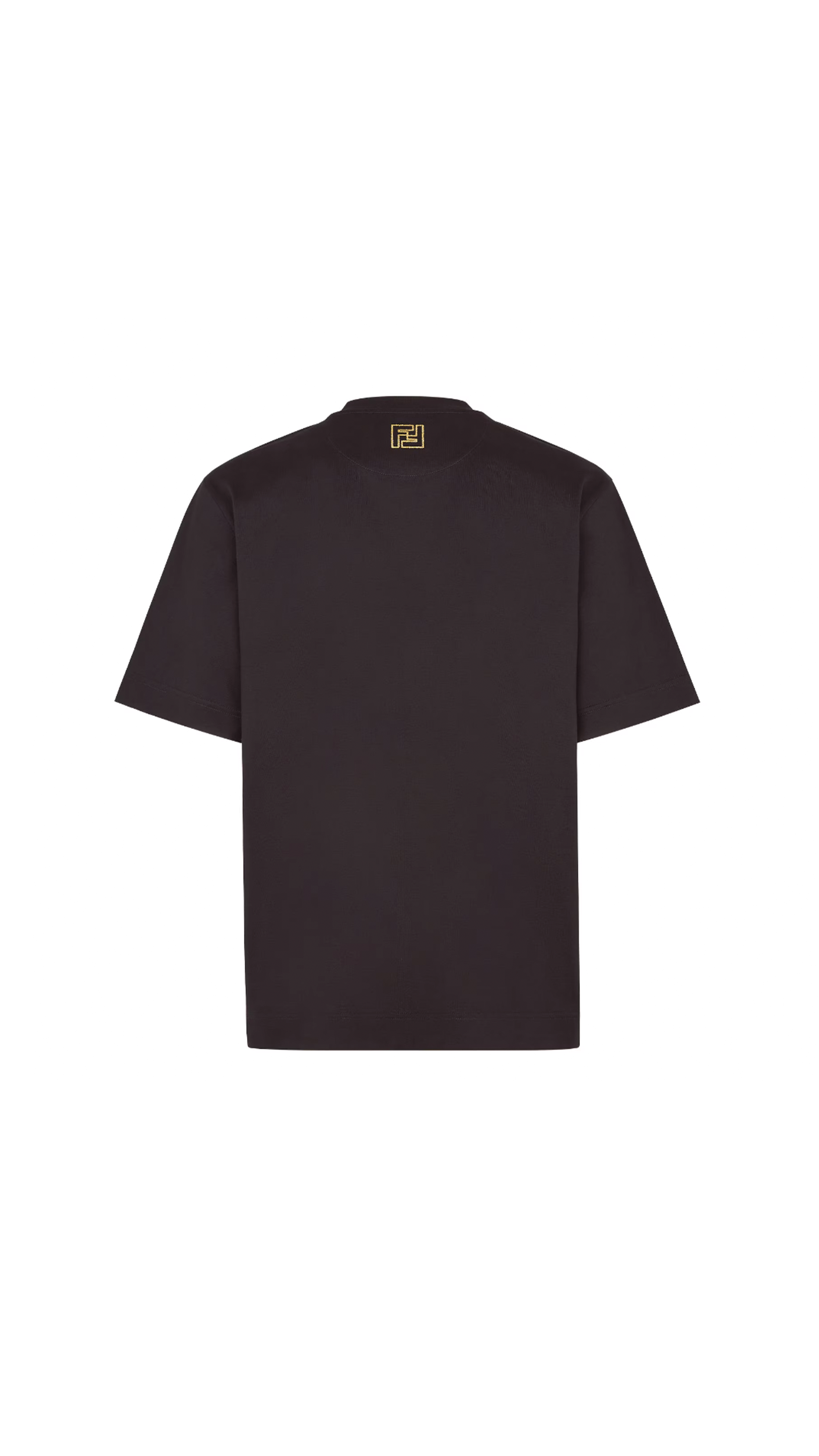 Embroidered Cotton T-shirt - Black