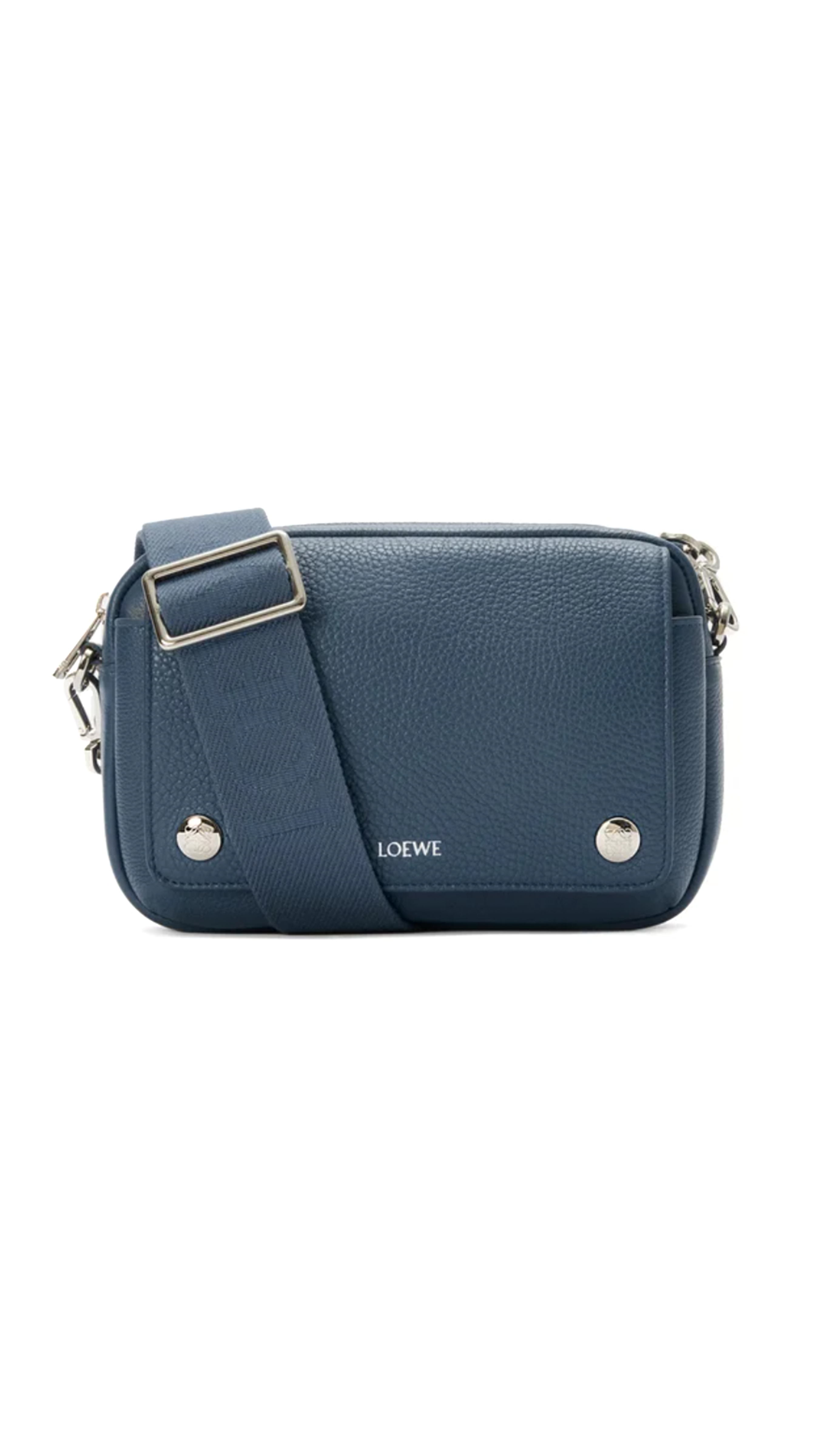 Small Pebble Messenger Bag in Supple Grained Calfskin
