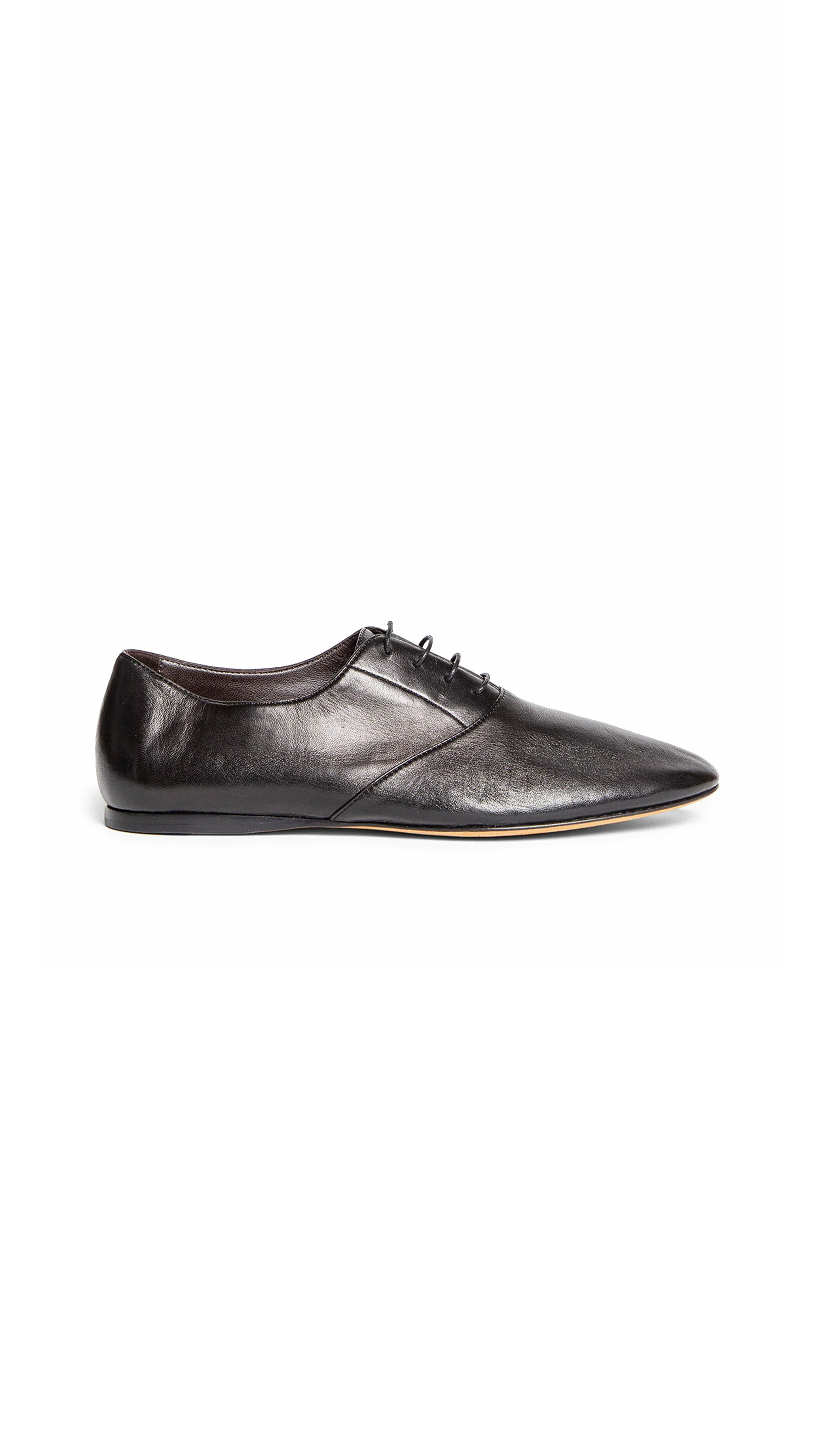 Awar Leather Lace-up Shoes - Black