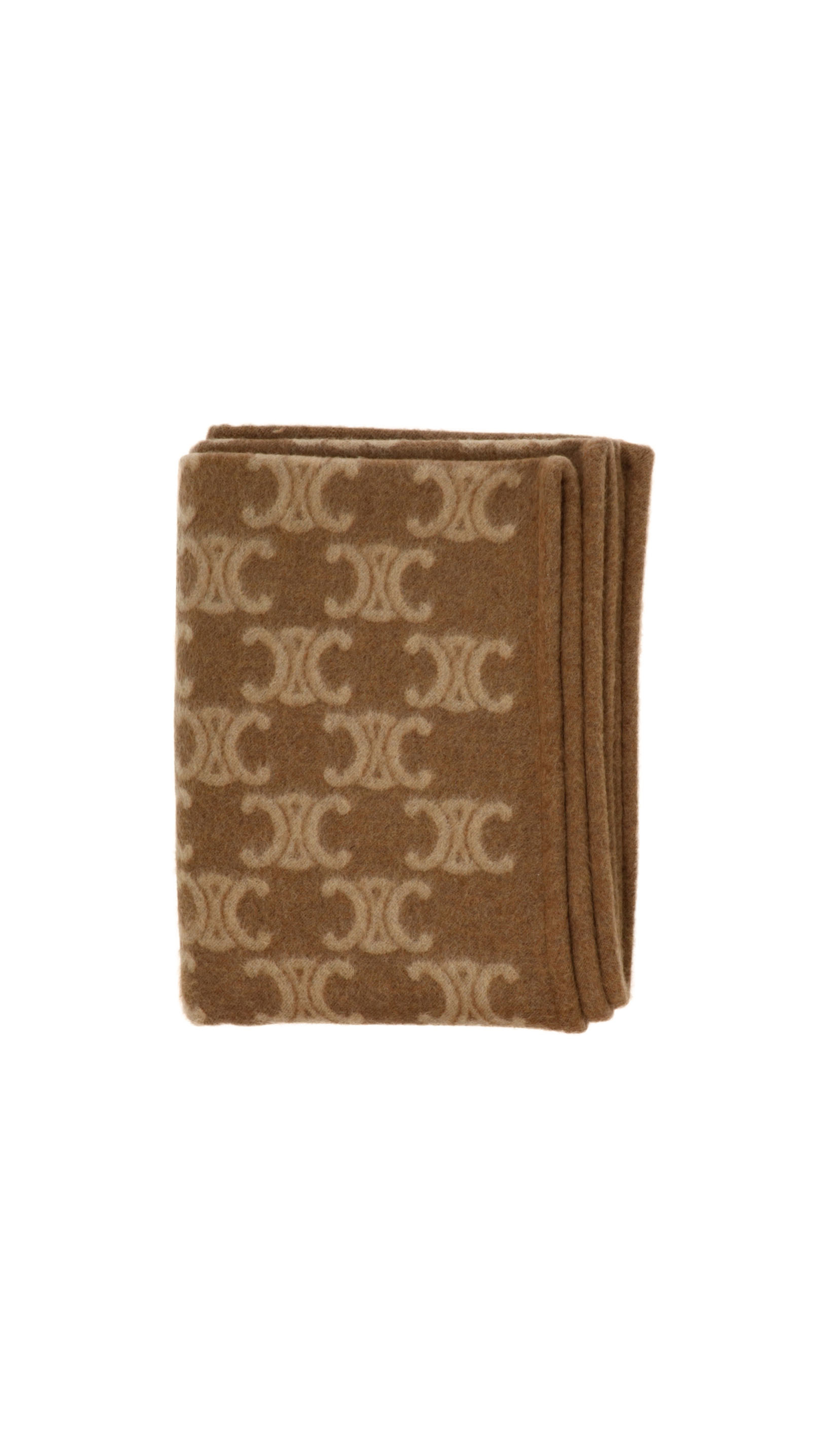 Triomphe Wool Scarf - Tan