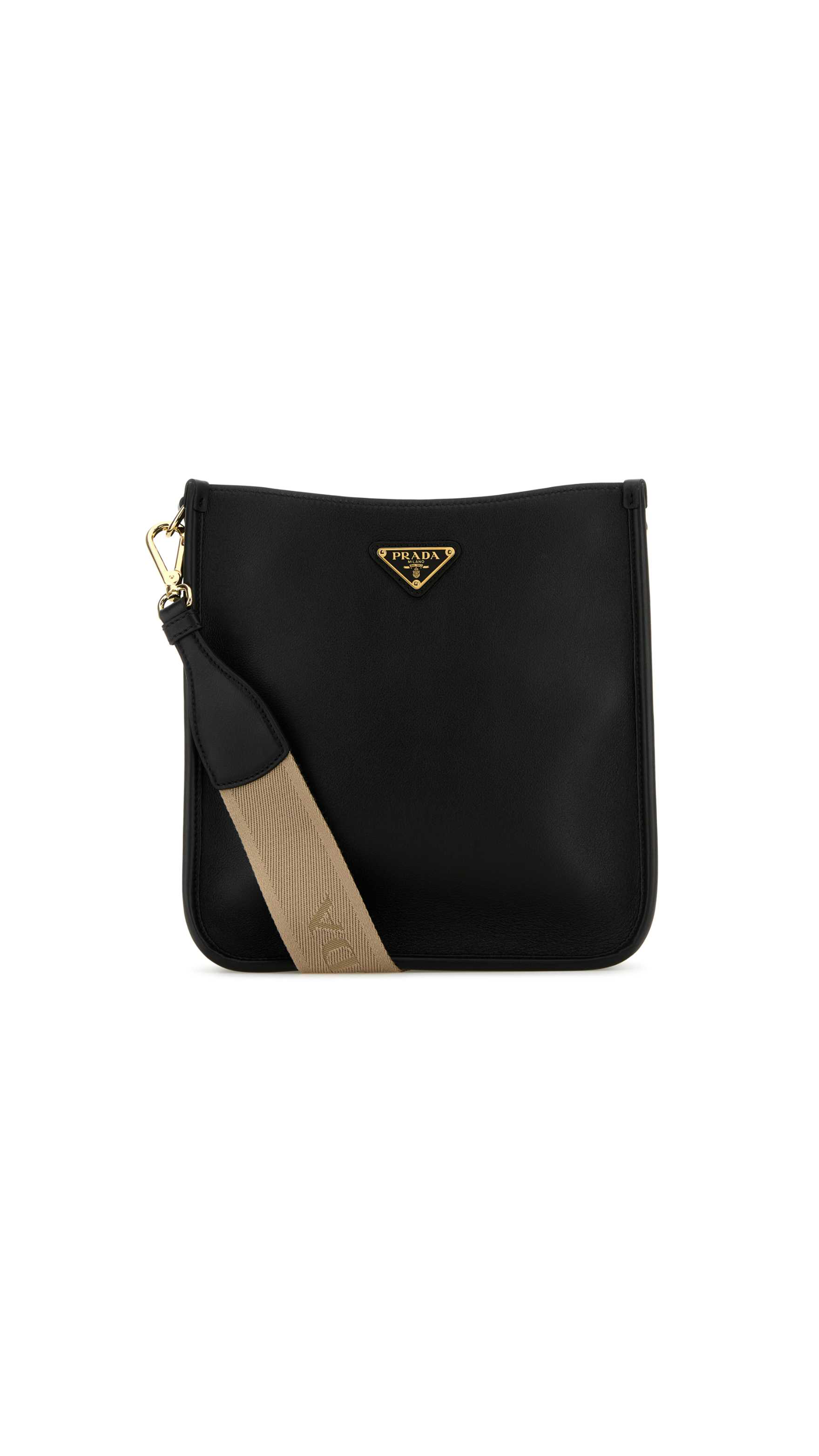 Small Nappa Leather Crossbody - Black/Tan