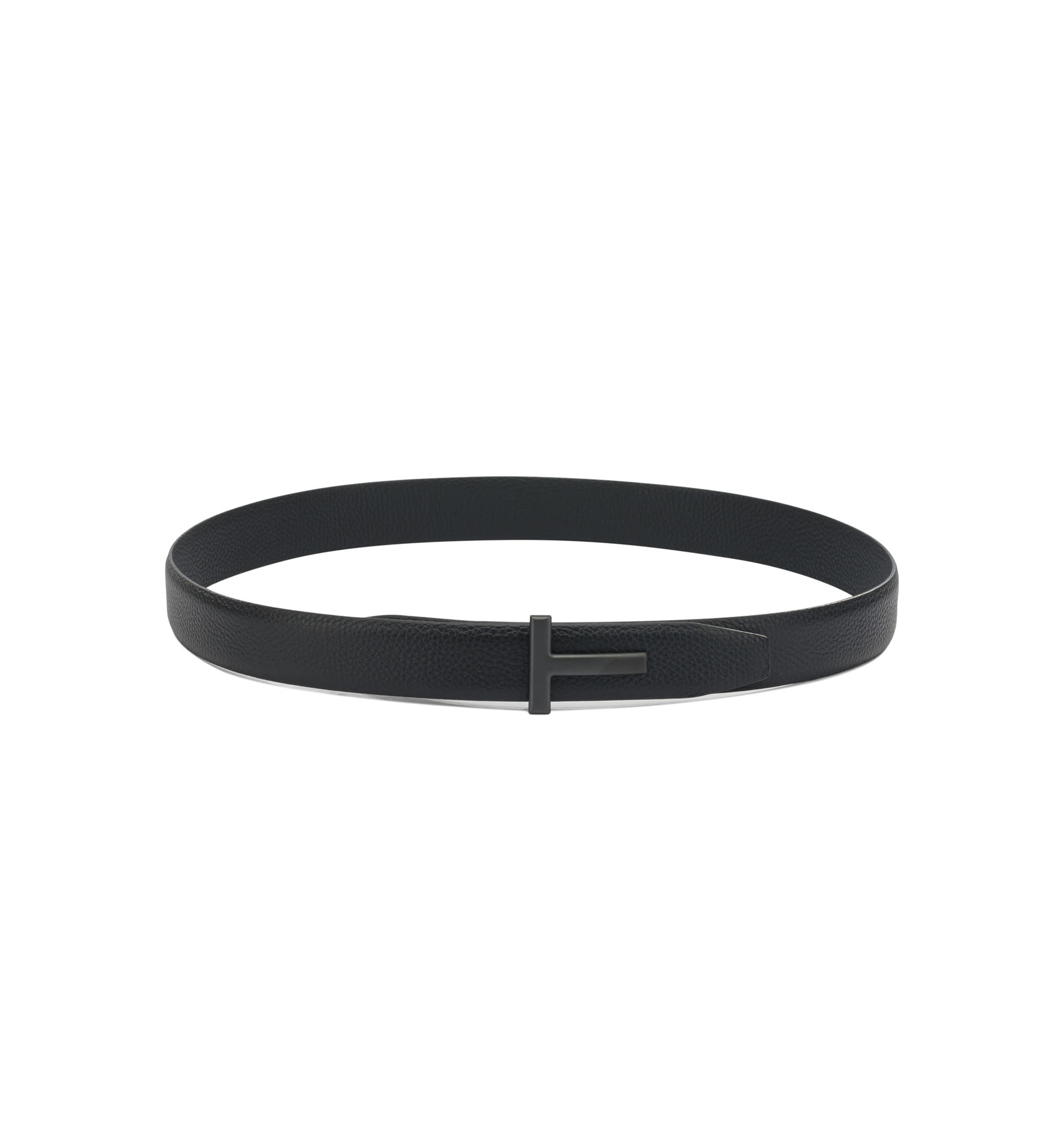 Icon T Belt in Grained Leather