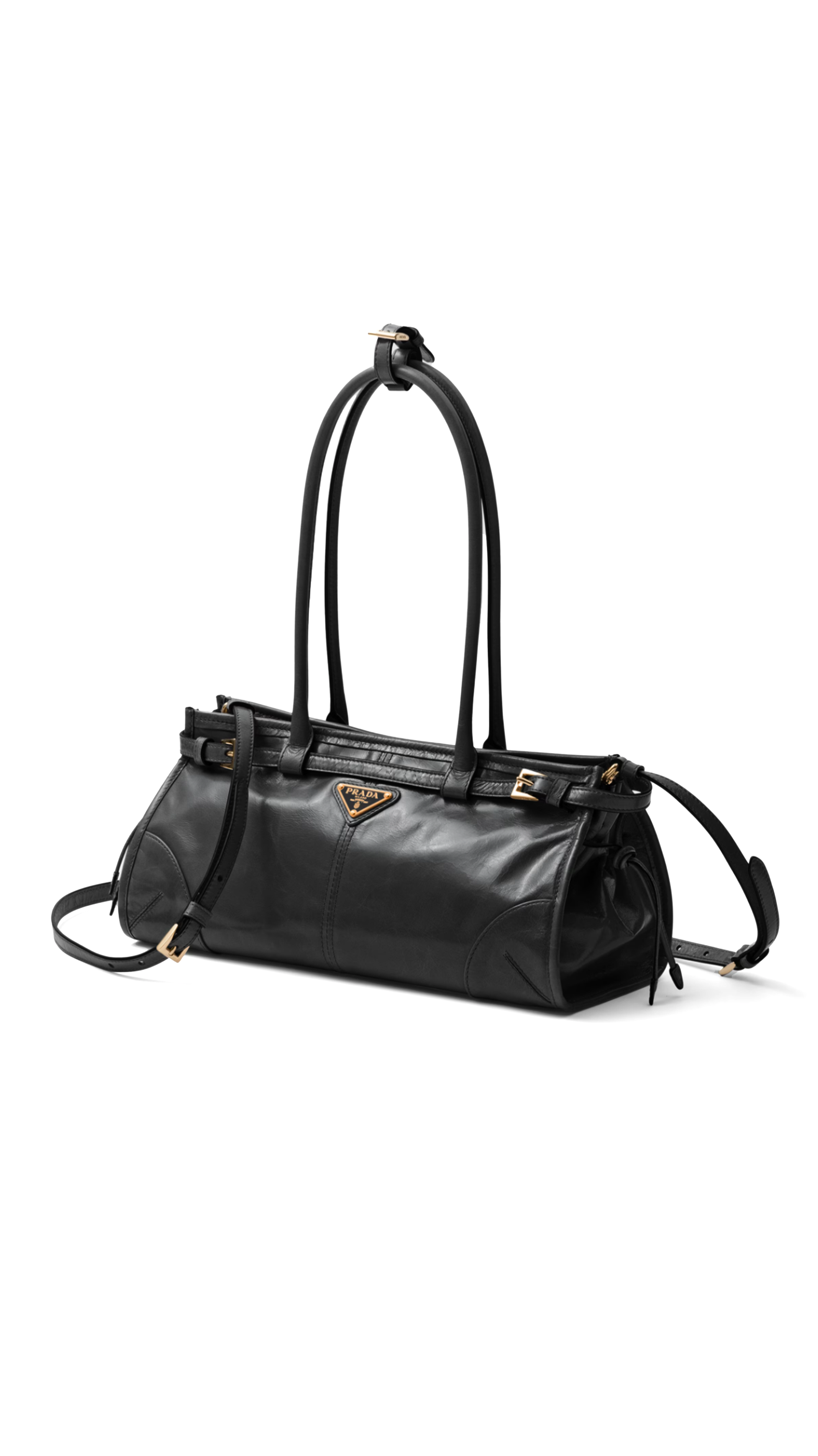 Medium Leather Handbag - Black