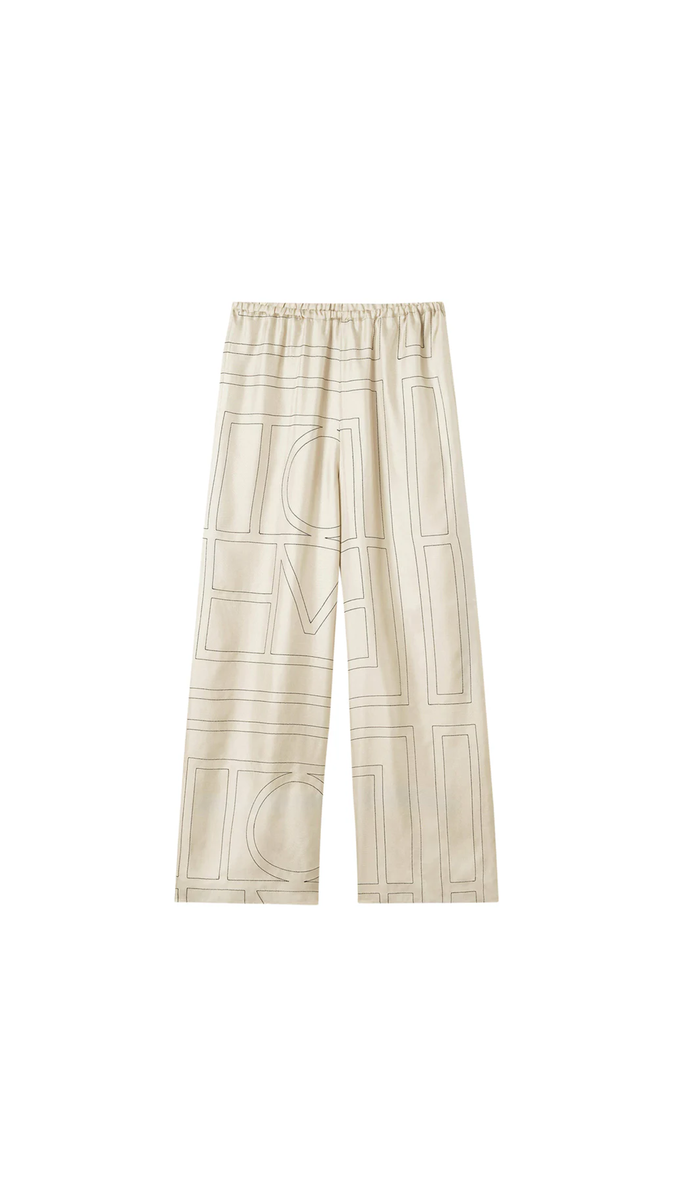 Monogram Silk PJ Pants - Ivory