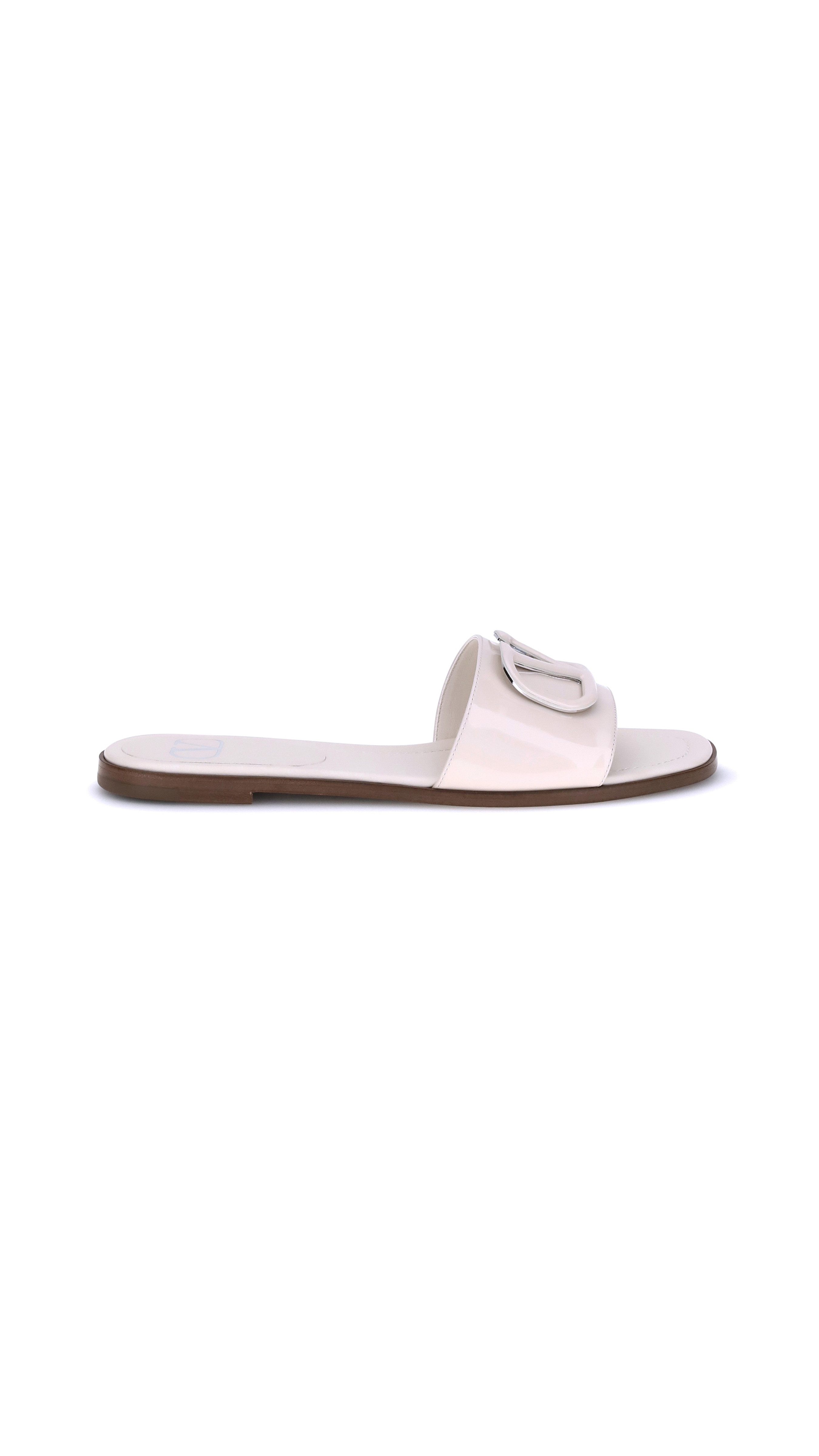 Vlogo Signature Vernice Slide Sandal - White
