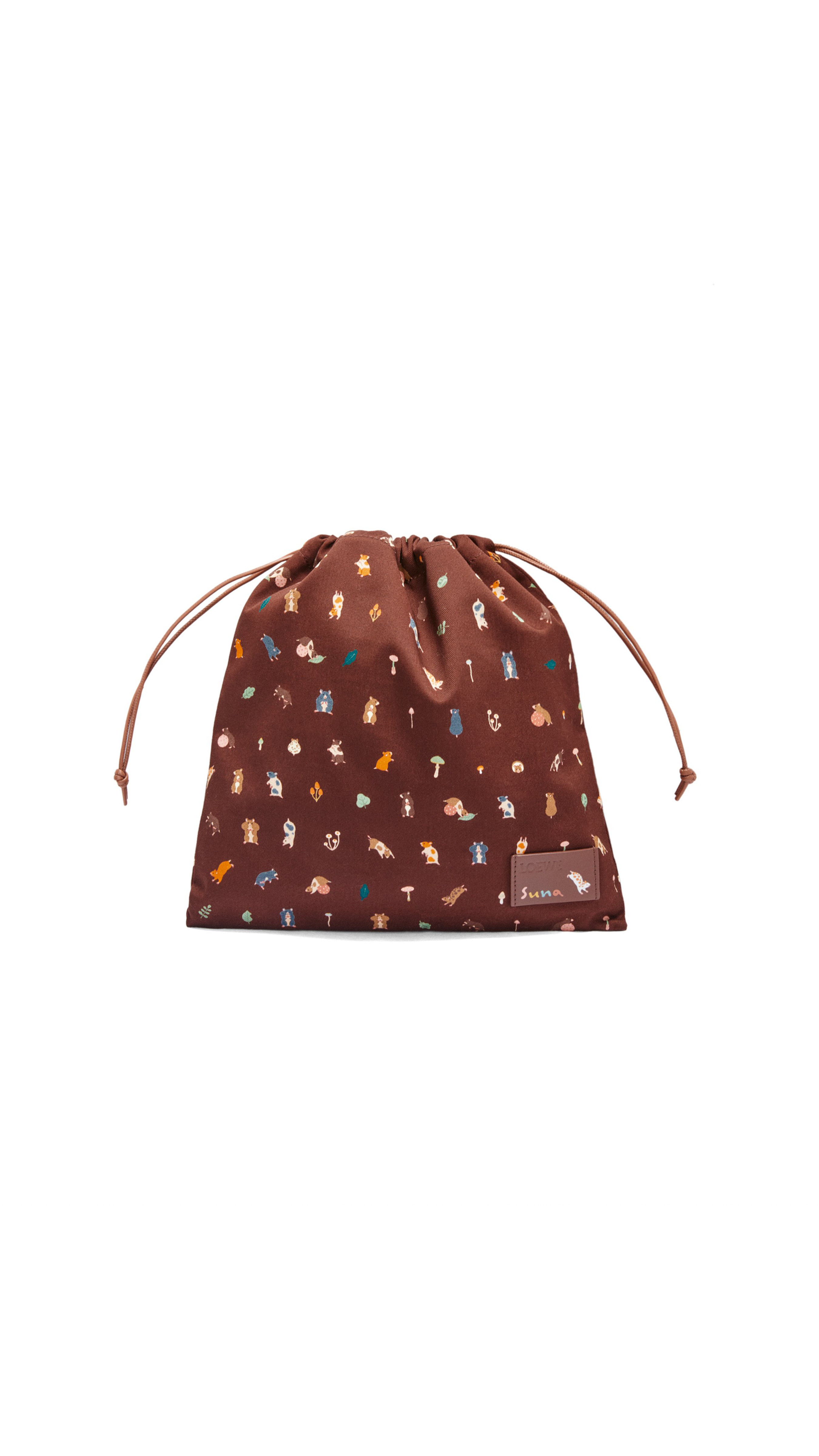 Hamster Small Drawstring Pouch in Canvas - Maple Orange