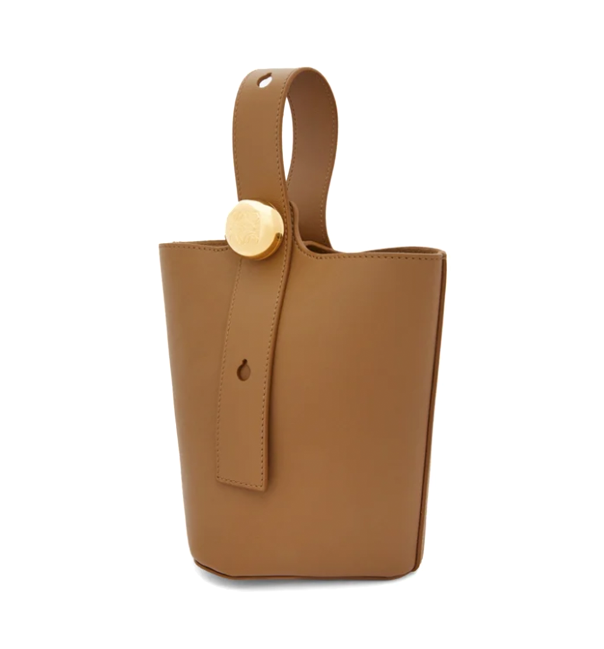 Mini Pebble Bucket in Smooth Calfskin