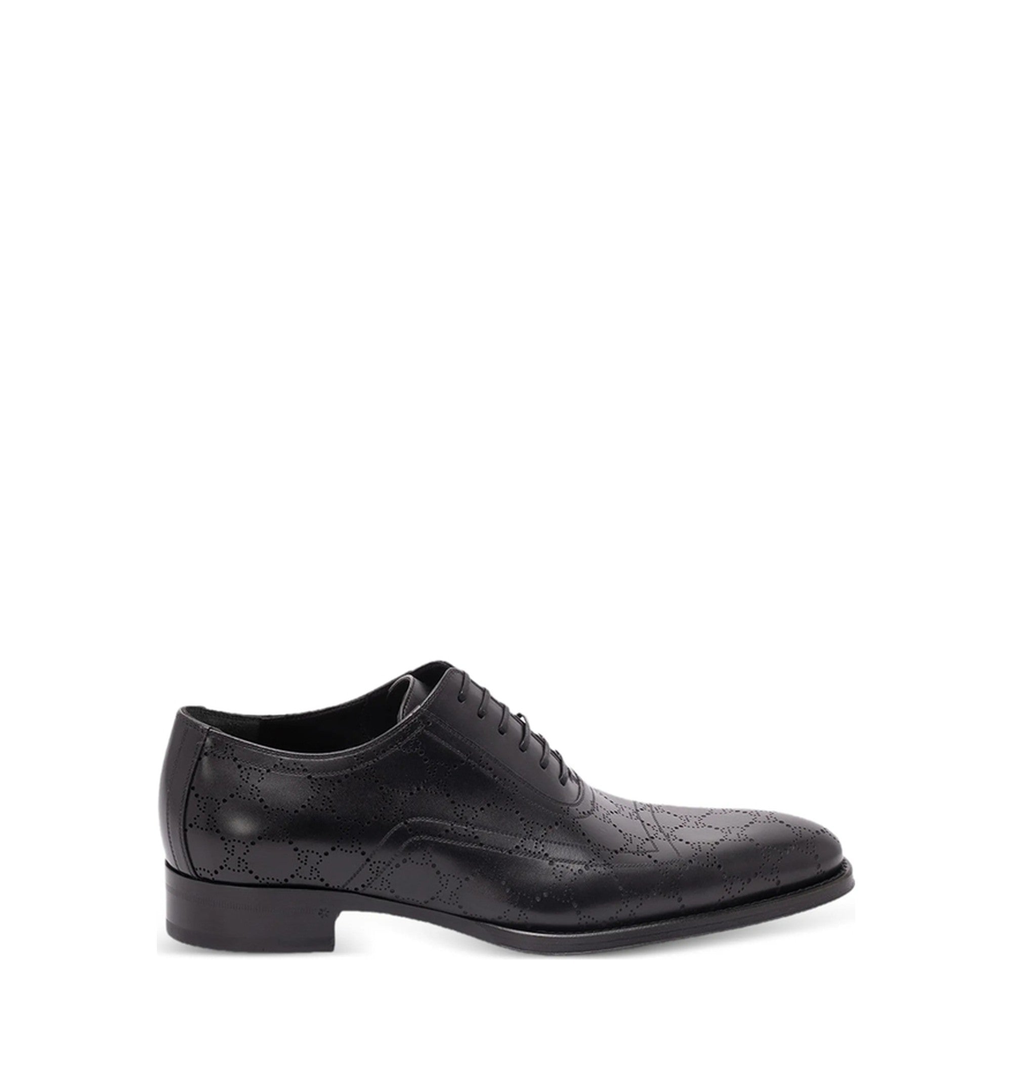 Lace-up shoe with lasered GG