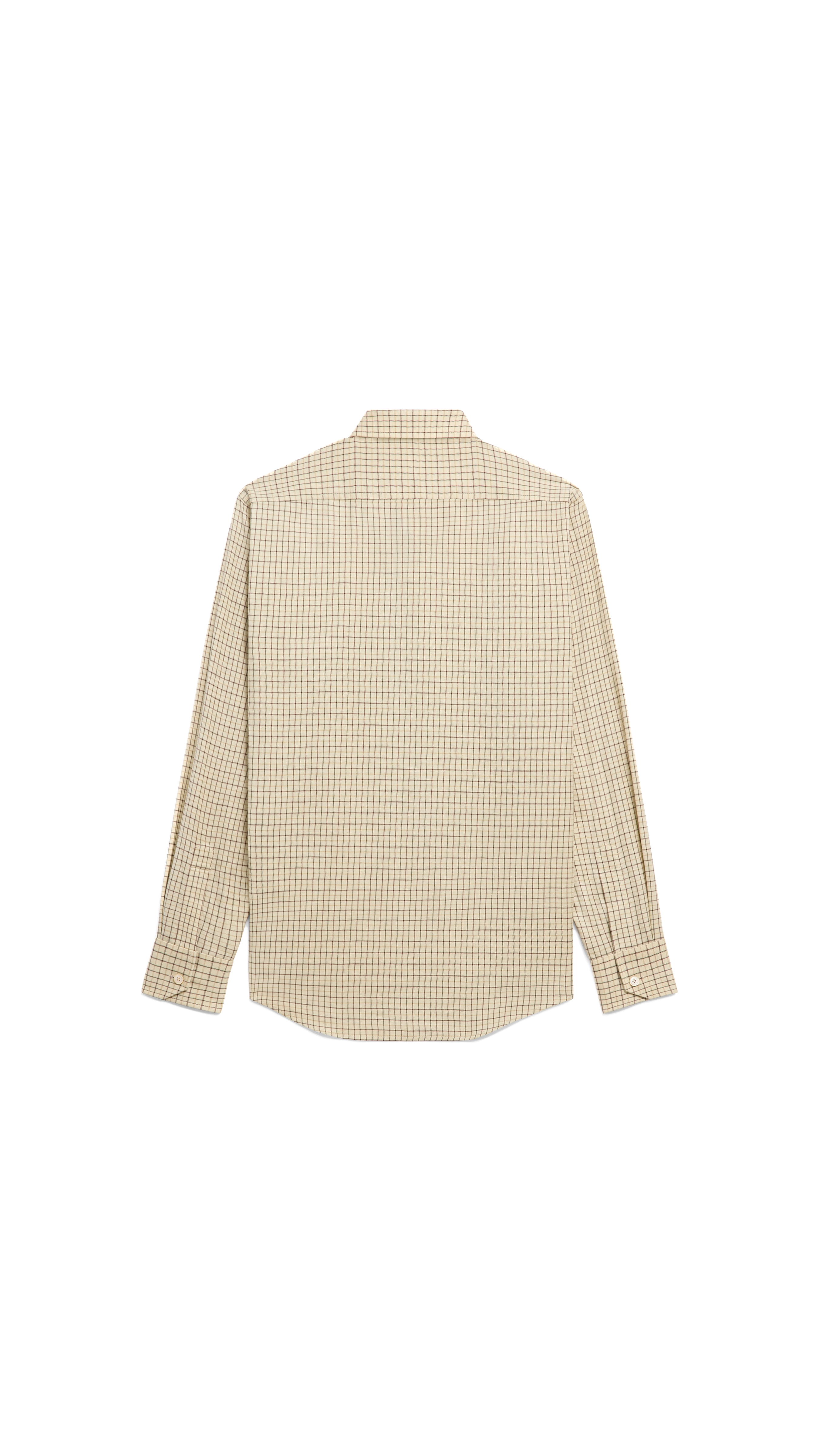 Loose Shirt in Checked Cotton - Beige/Camel/Maroon