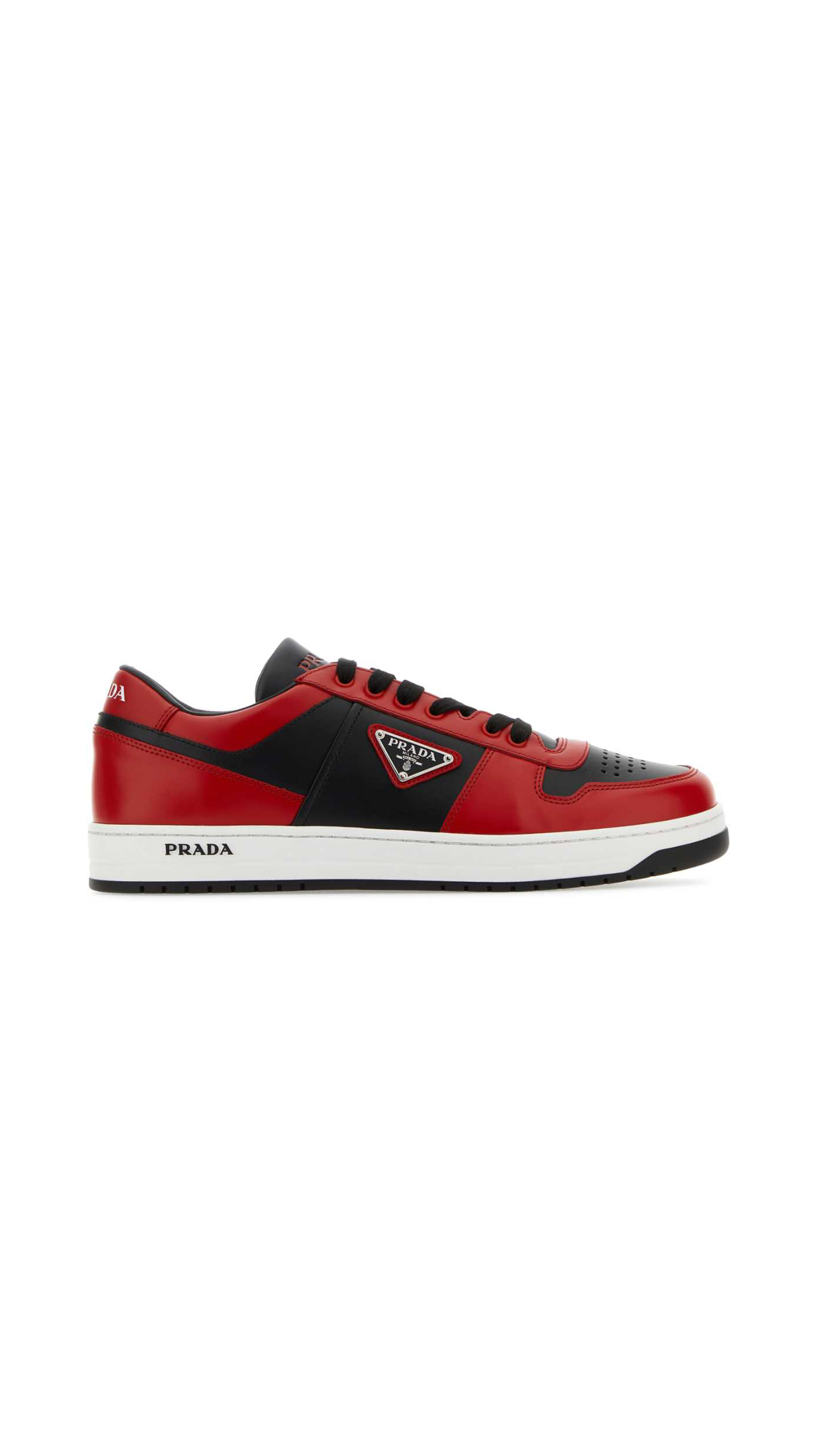 Downtown Leather Sneakers - Black/Red