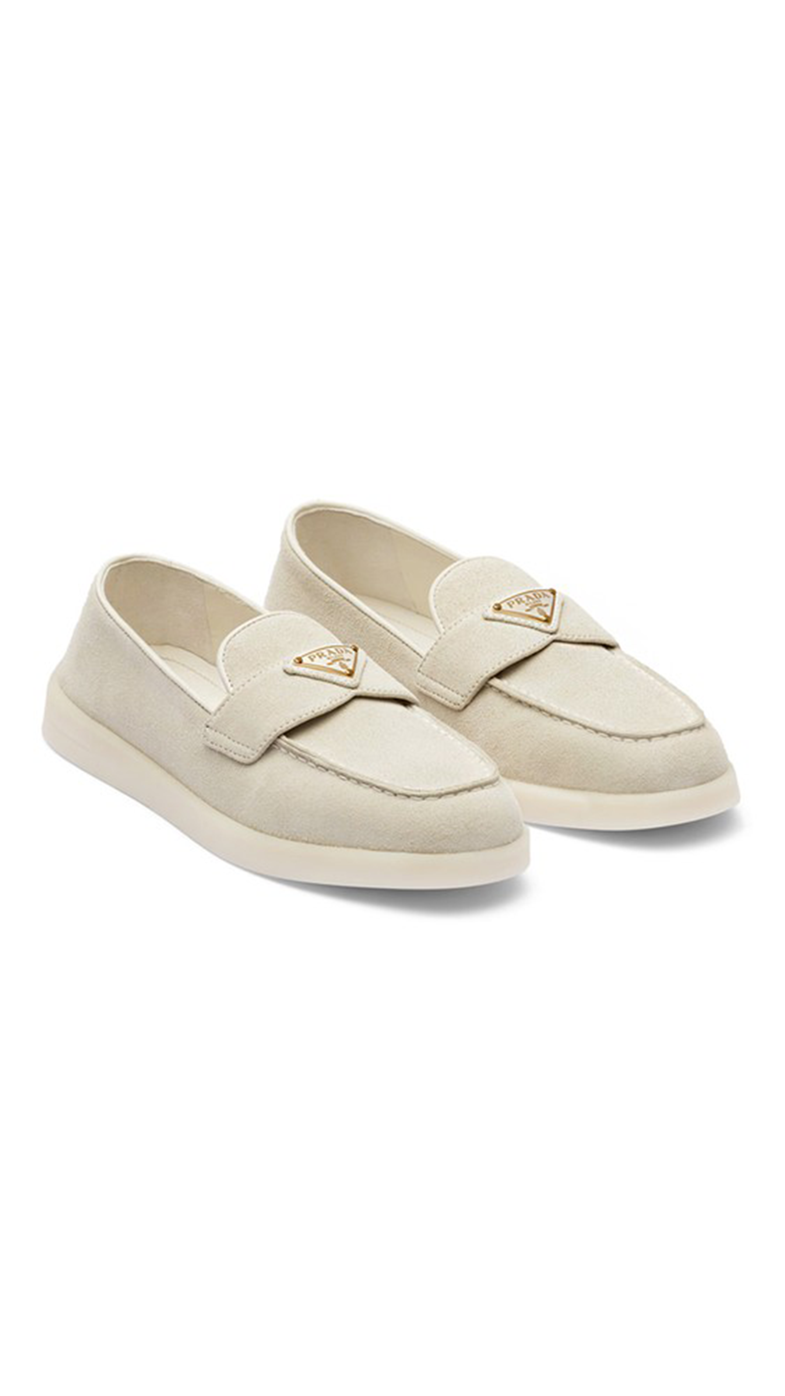 Suede and Leather Loafer - Desert Beige