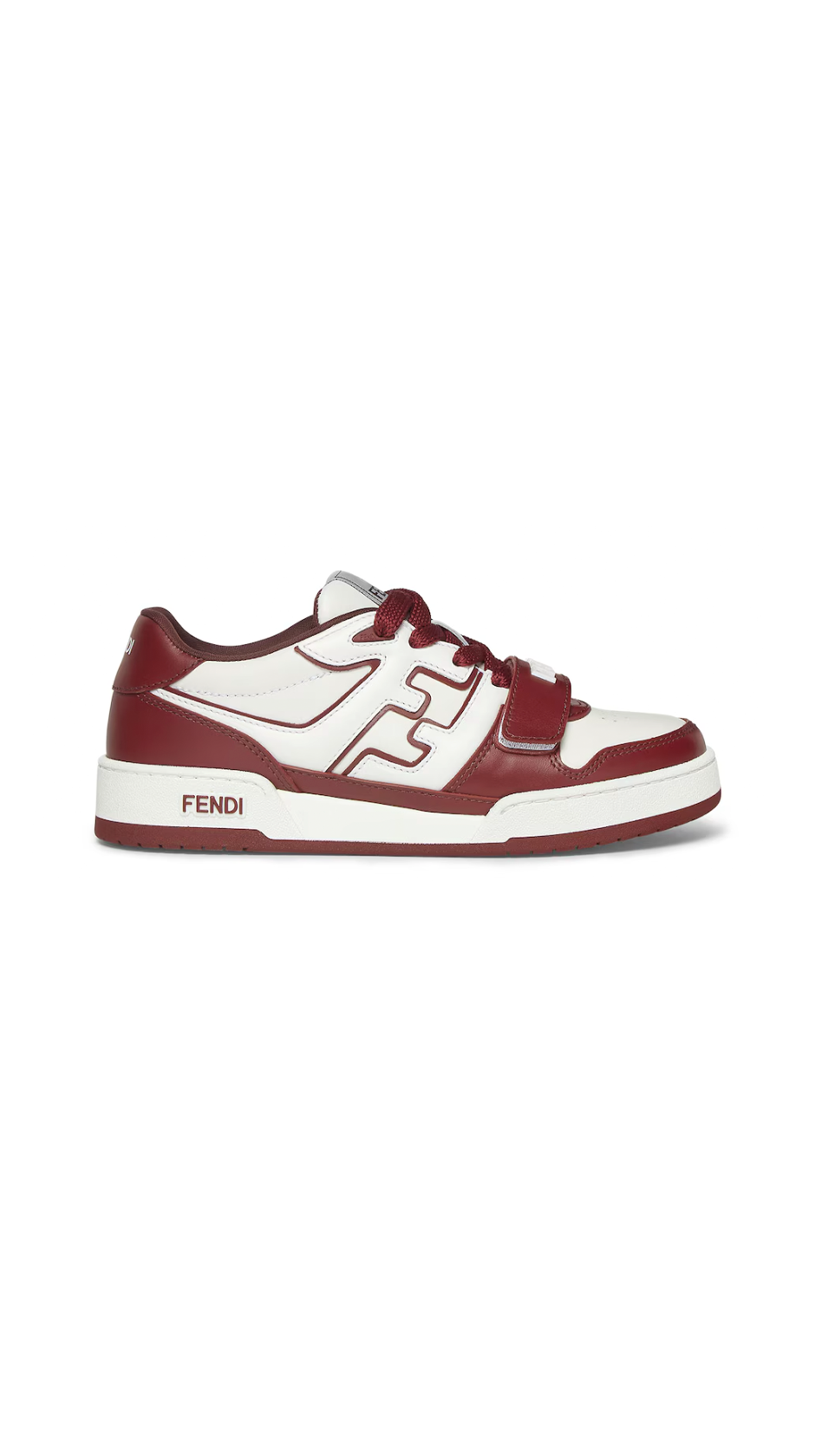 Match Strap Sneakers - White/Burgundy