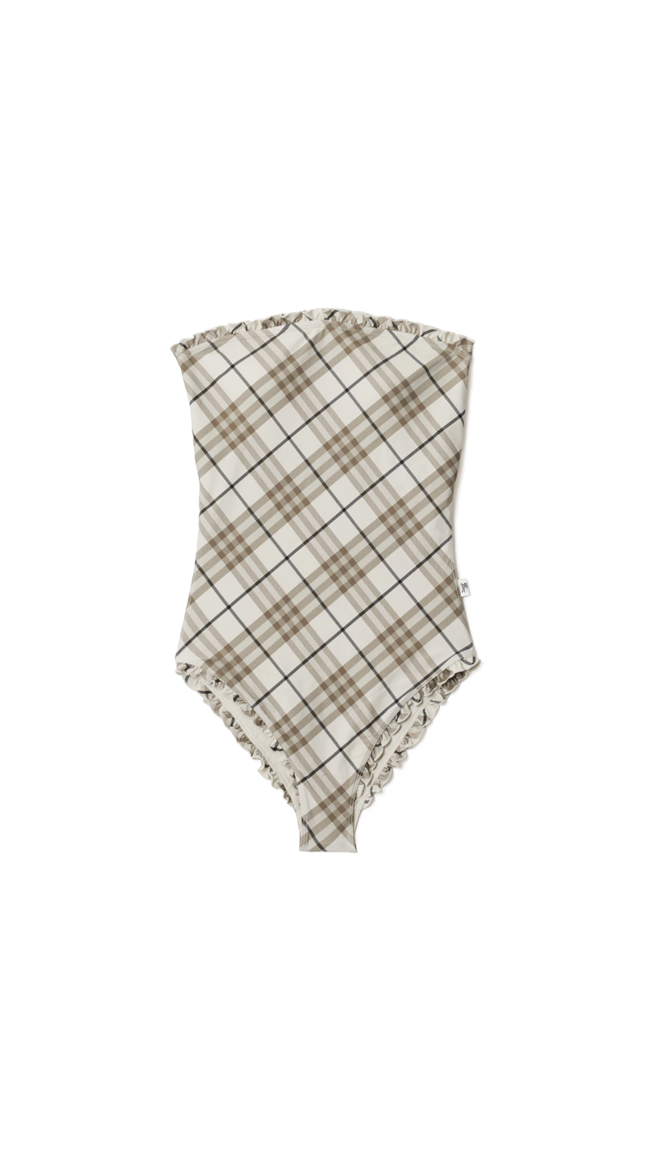 Check One-Piece Swimsuit - Cotton