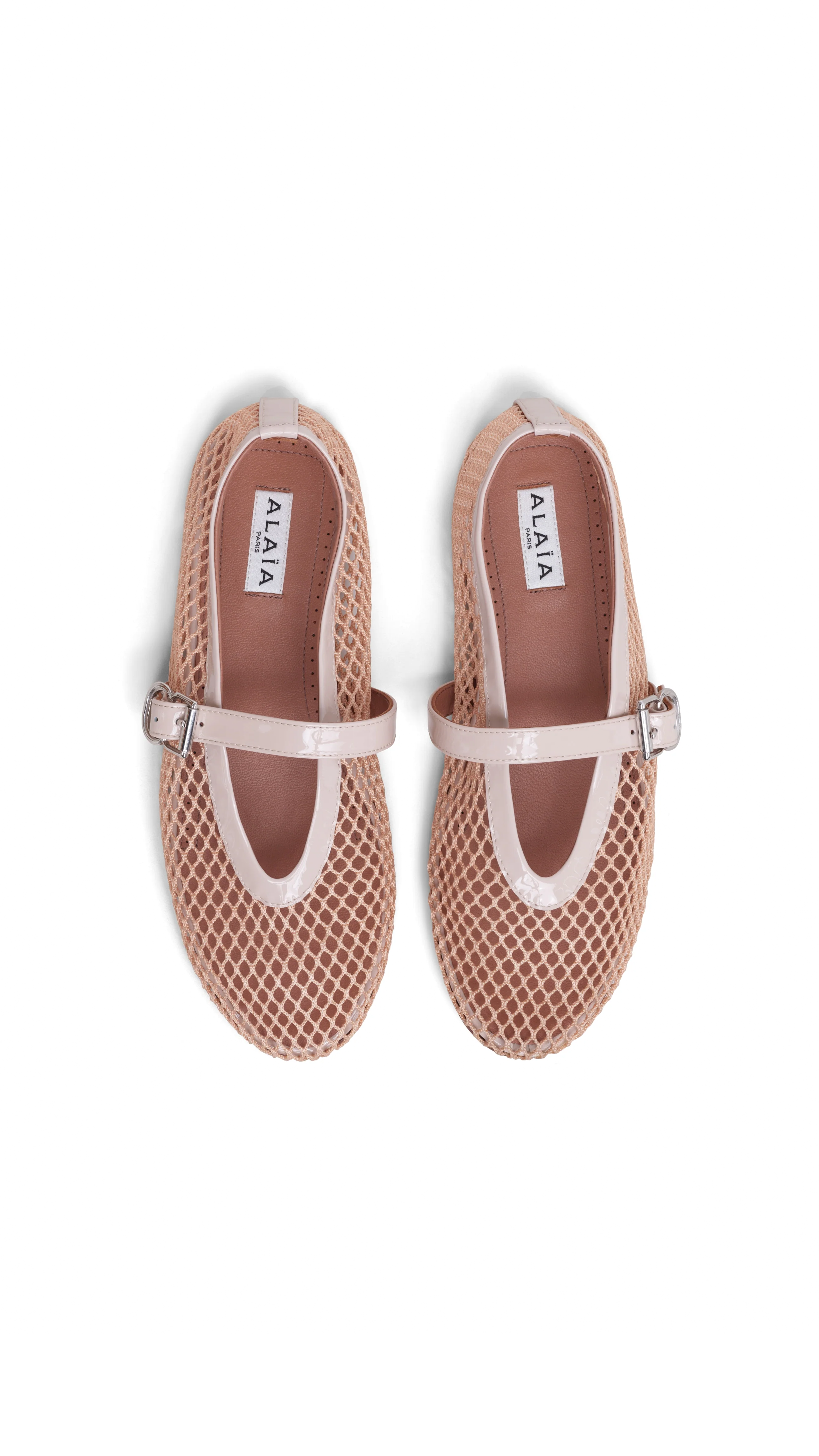 Fishnet Ballet Flats - Nude