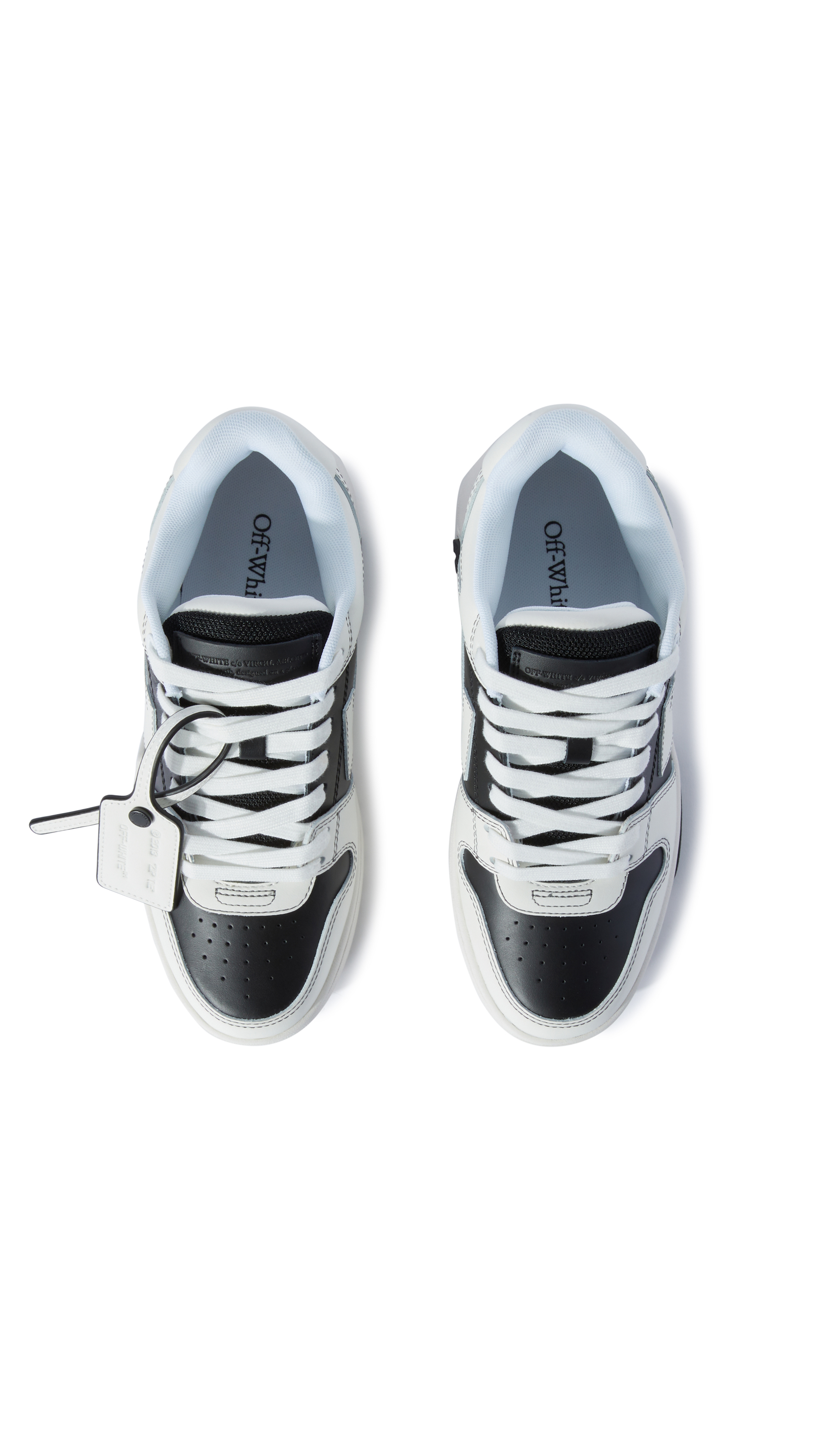 Out of Office Calf Leather Sneakers - White/Black