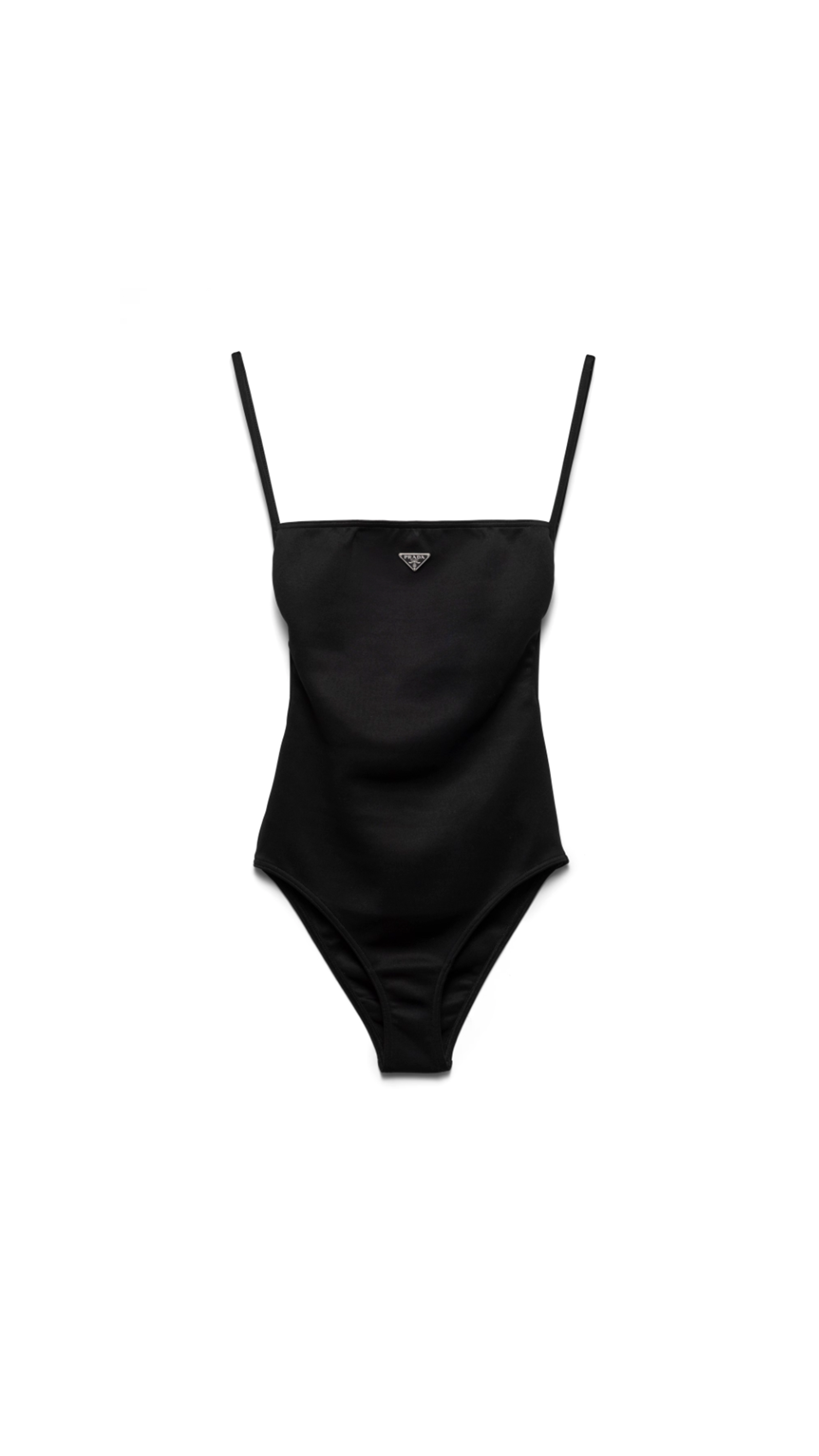 Interlock Knit One-Piece Swimsuit - Black