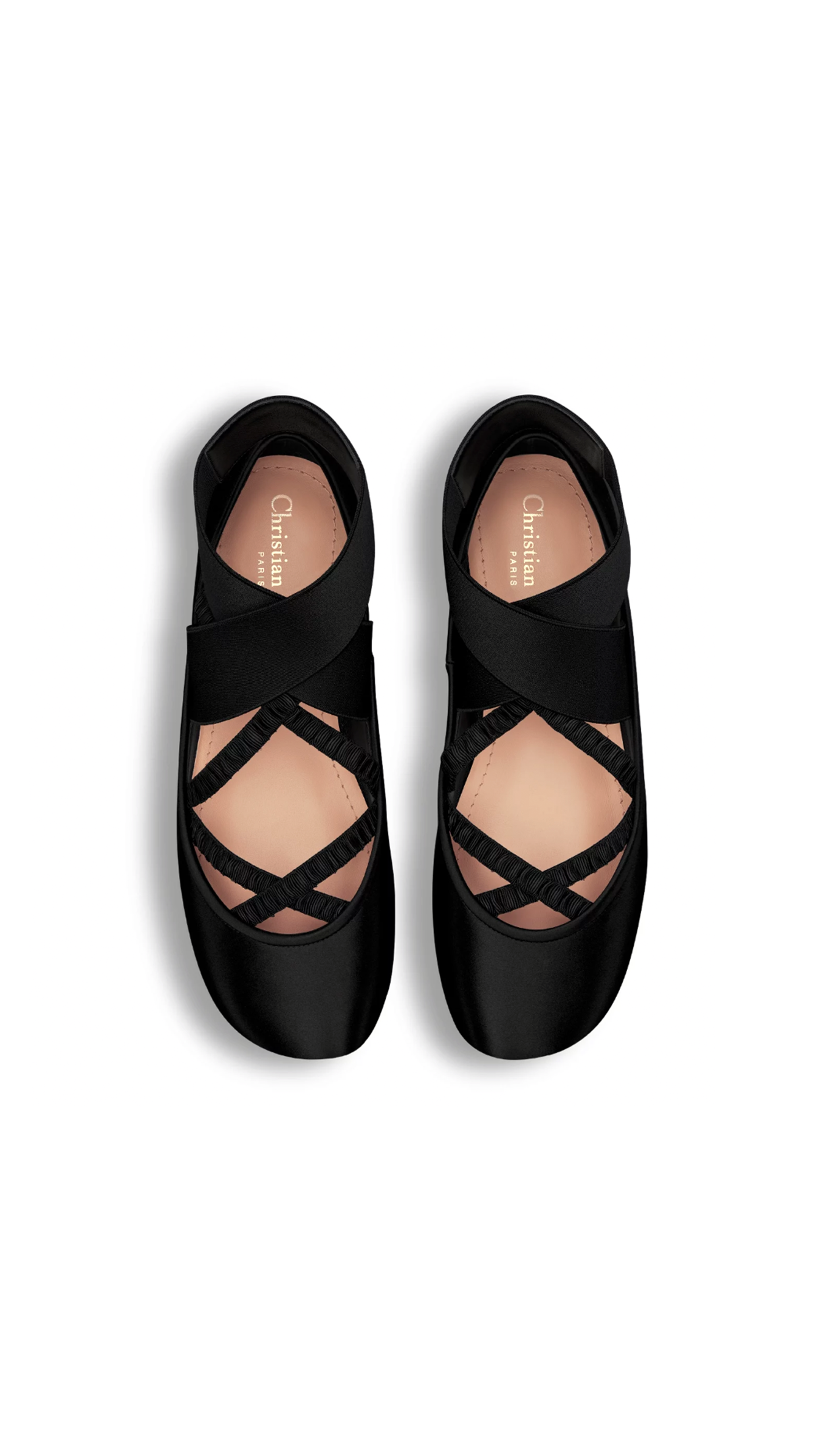 Dior Shade Satin Ballet Flat - Black