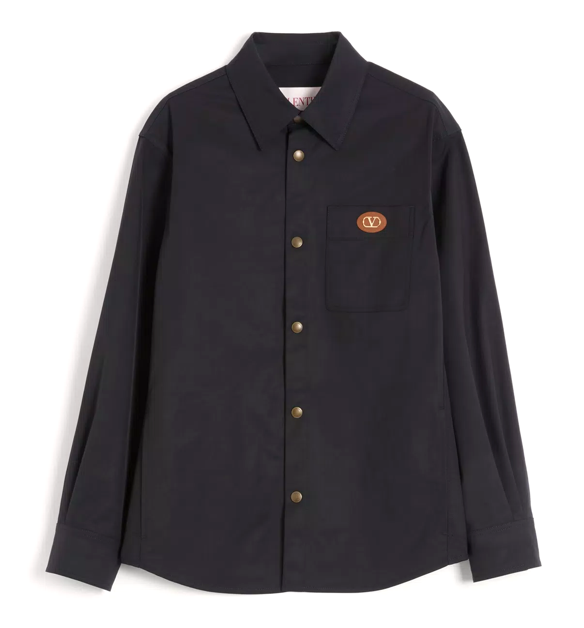 Nylon Shirt Jacket with Patch VLogo