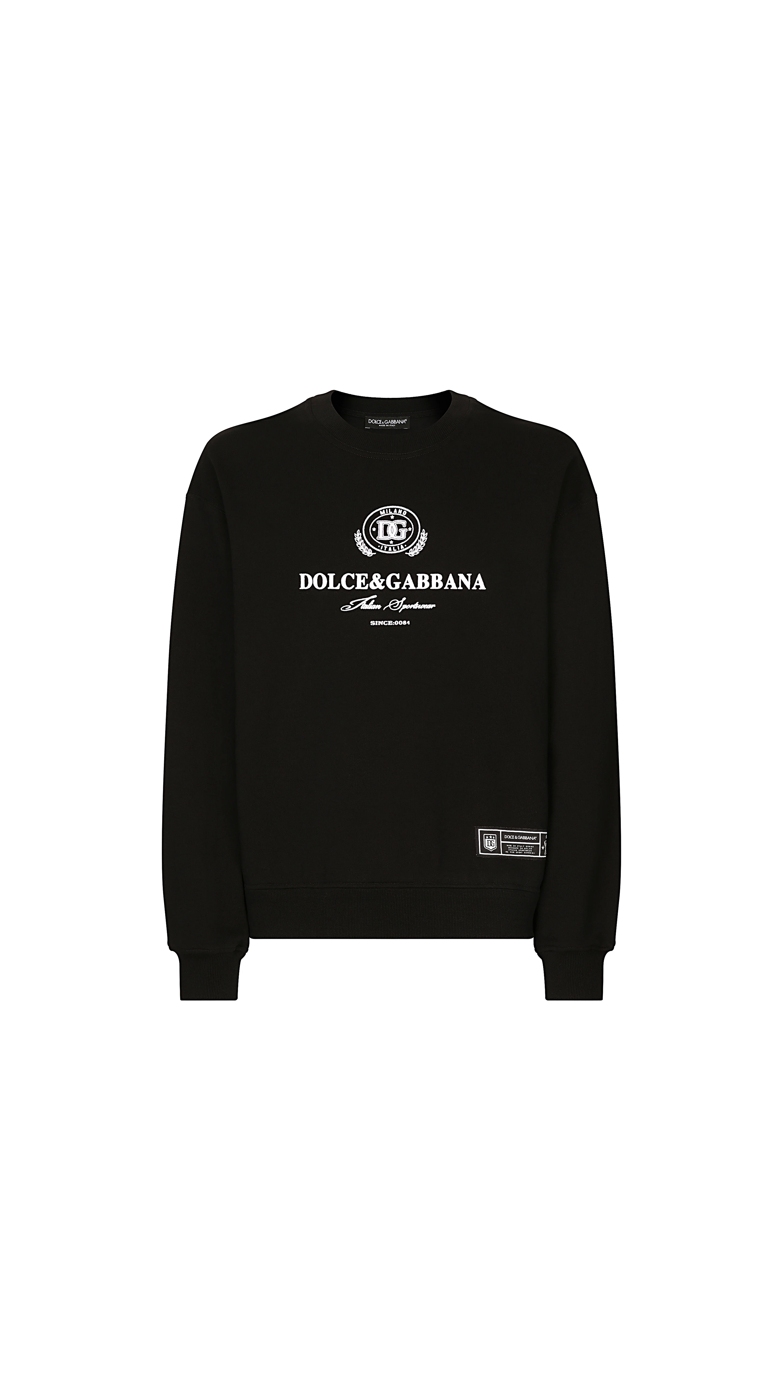 Jersey Cotton Sweatshirt - Black