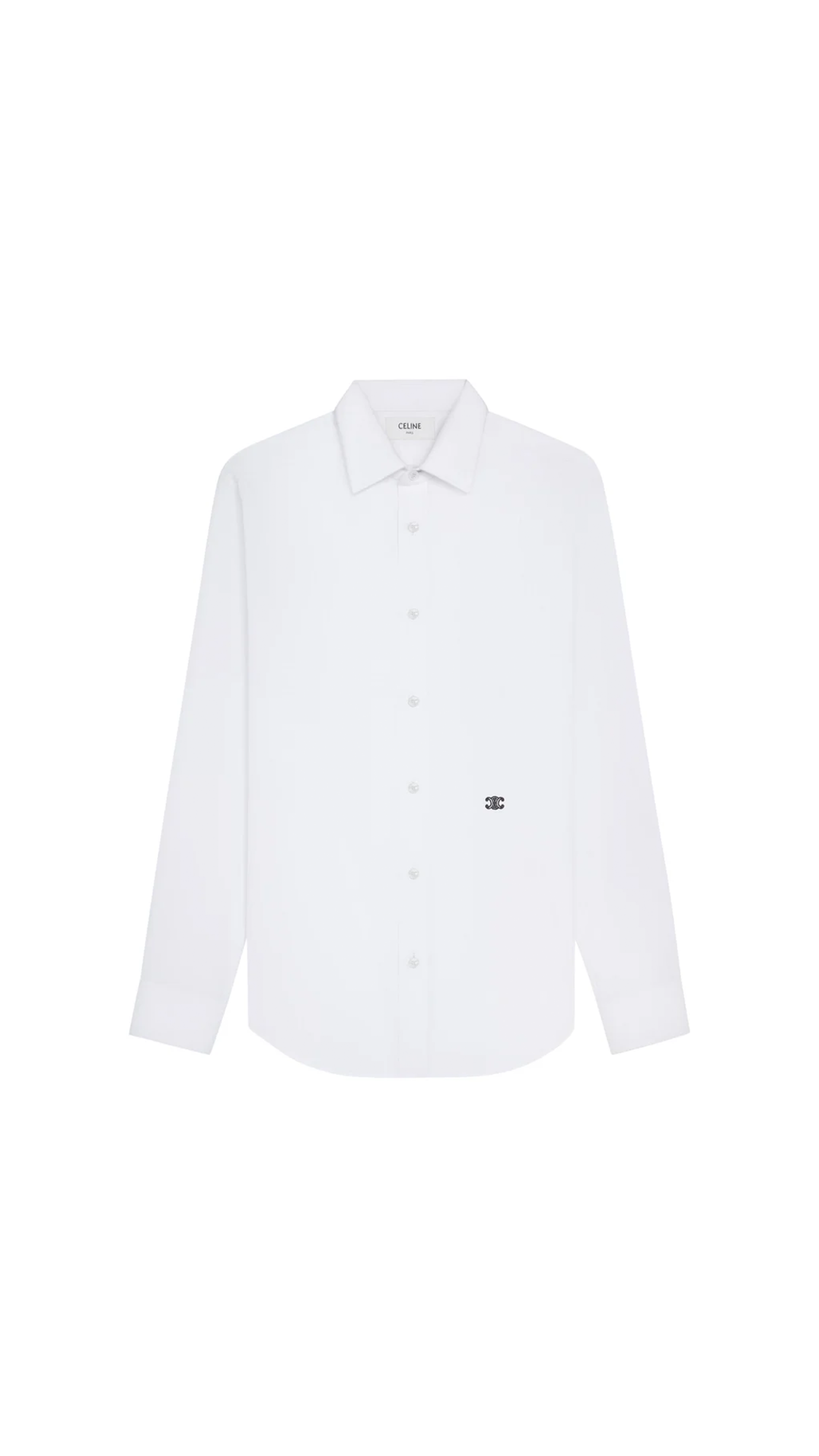 Wide Shirt in Cotton Poplin - White