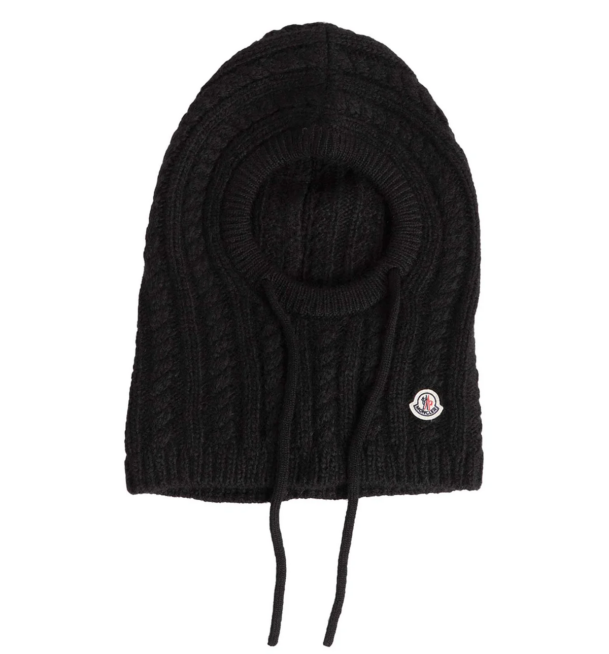 Cable knit alpaca blend balaclava