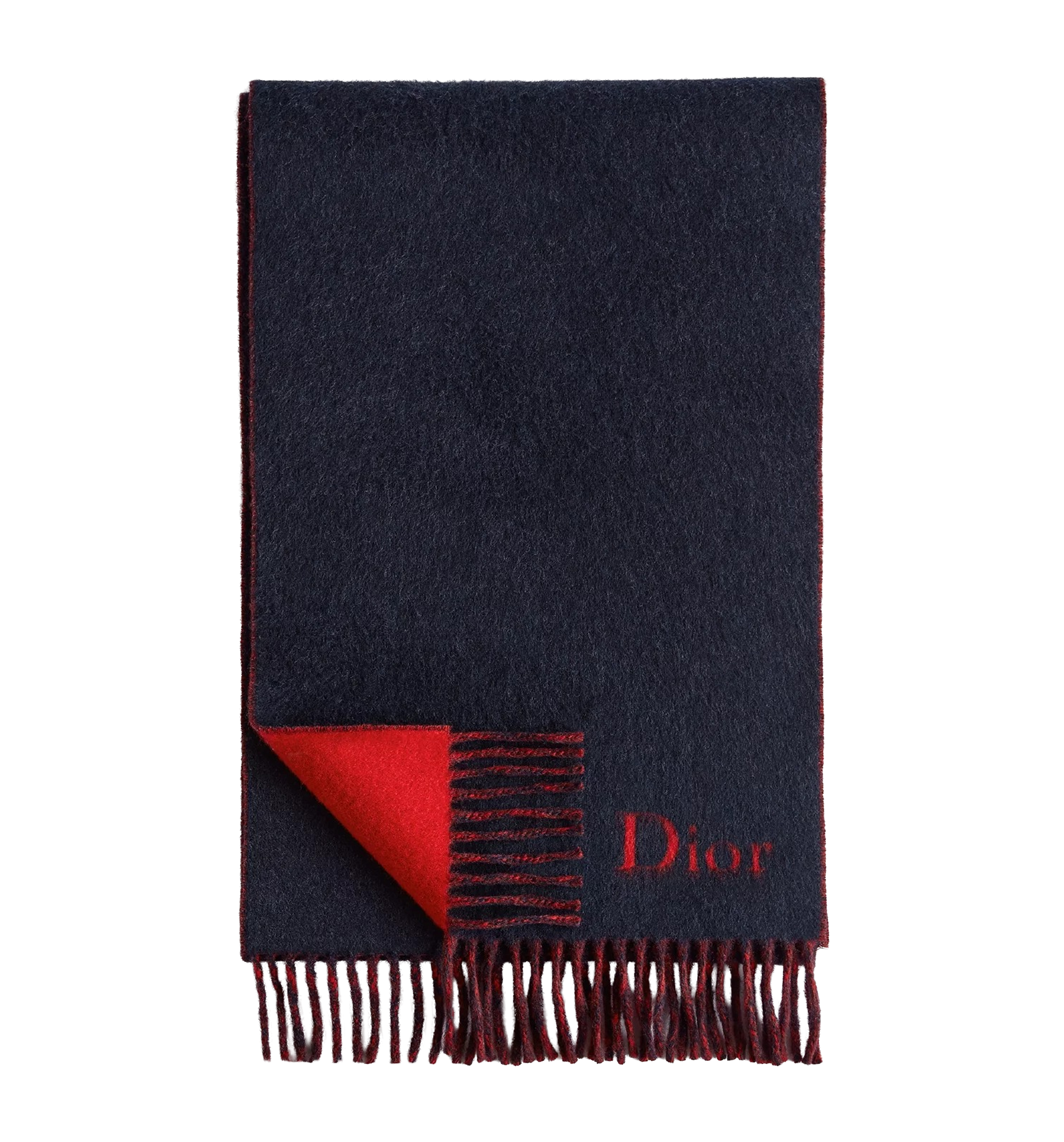 Wool and cashmere double-face scarf