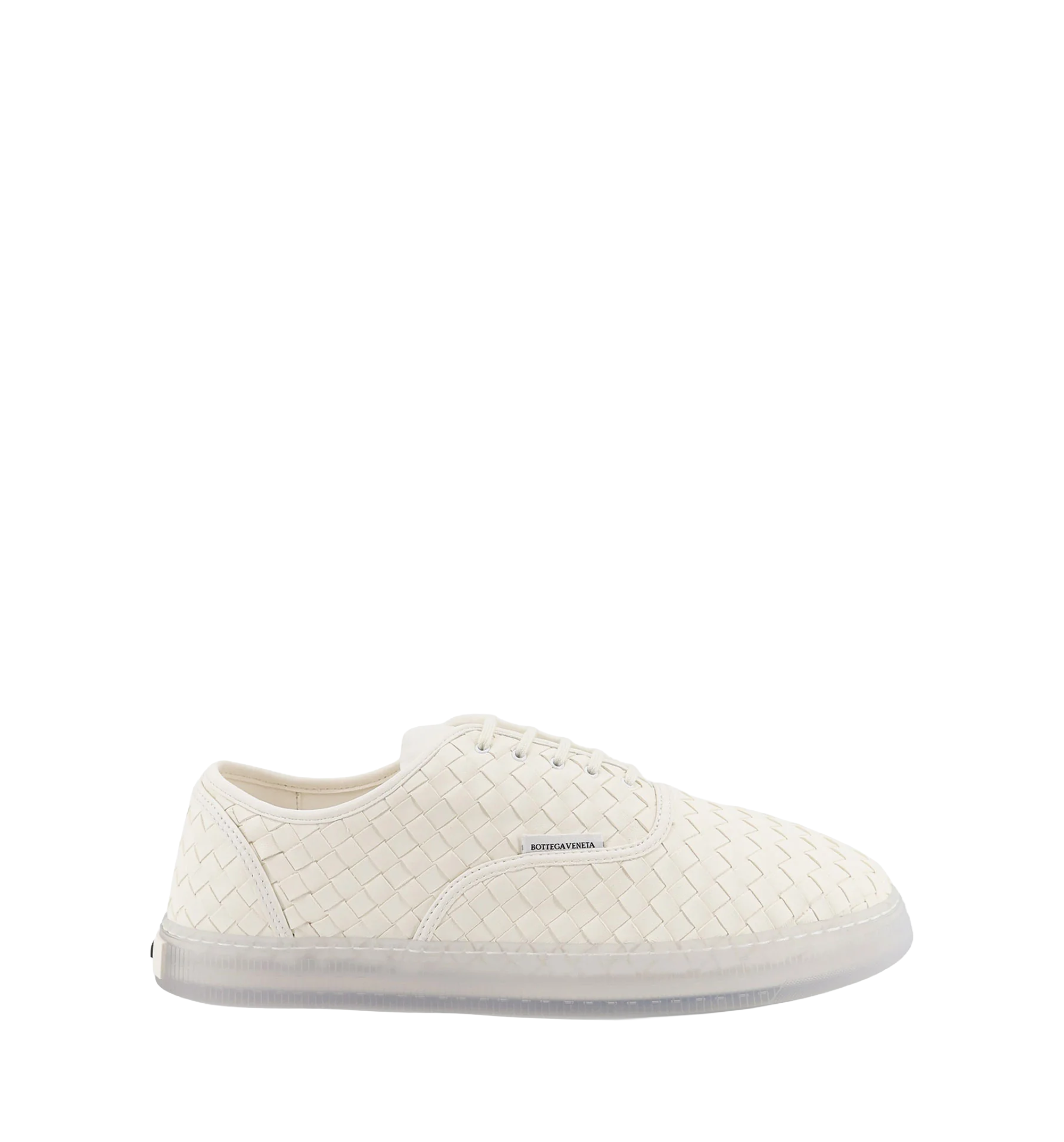 Serena leather sneakers with woven effect
