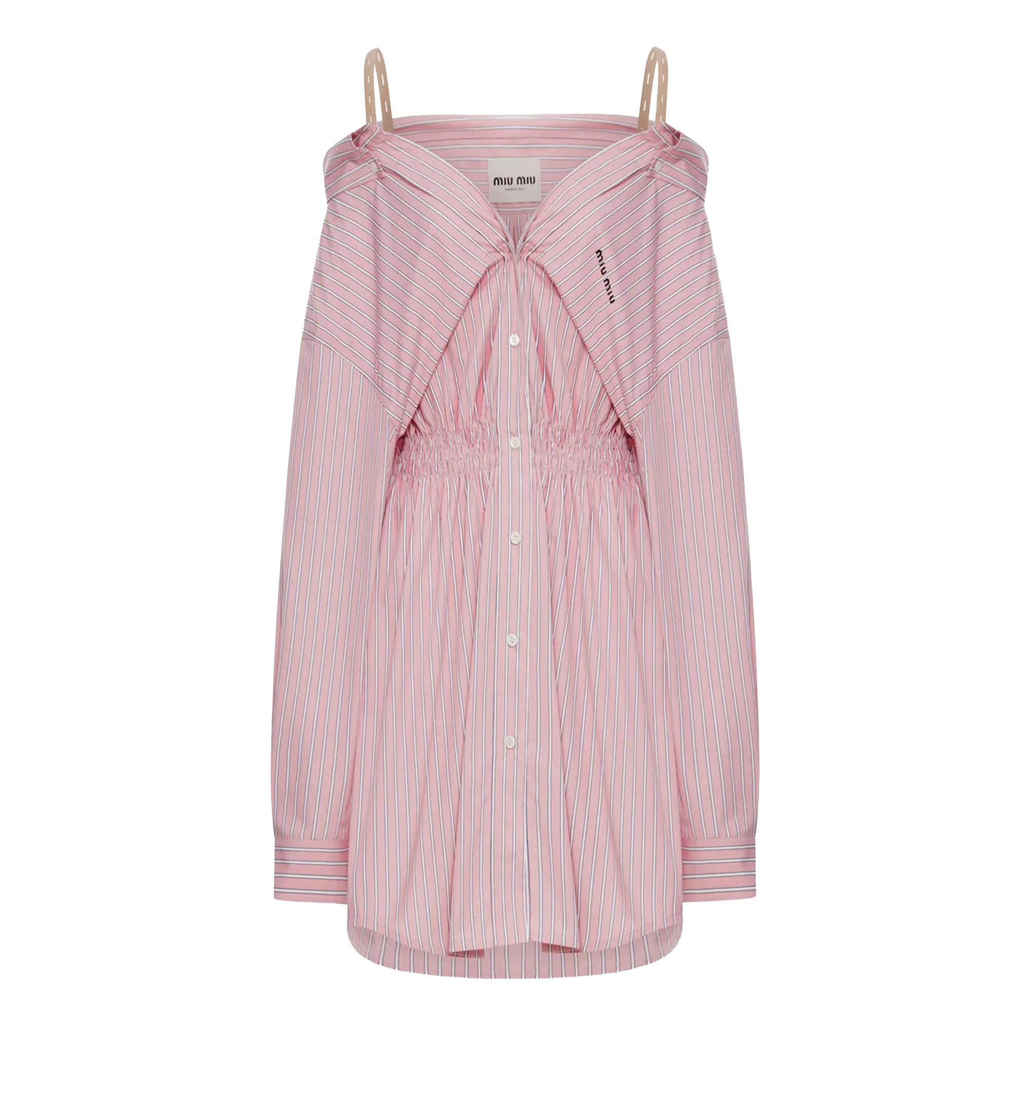 Striped poplin dress