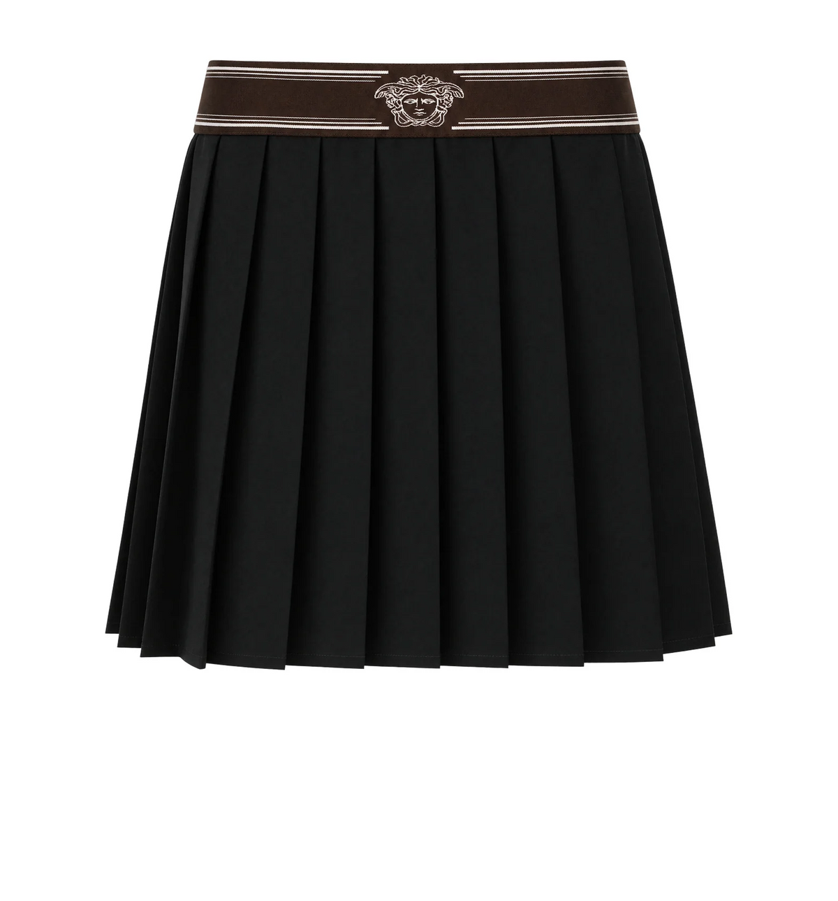 Pleated mini skirt in mohair wool