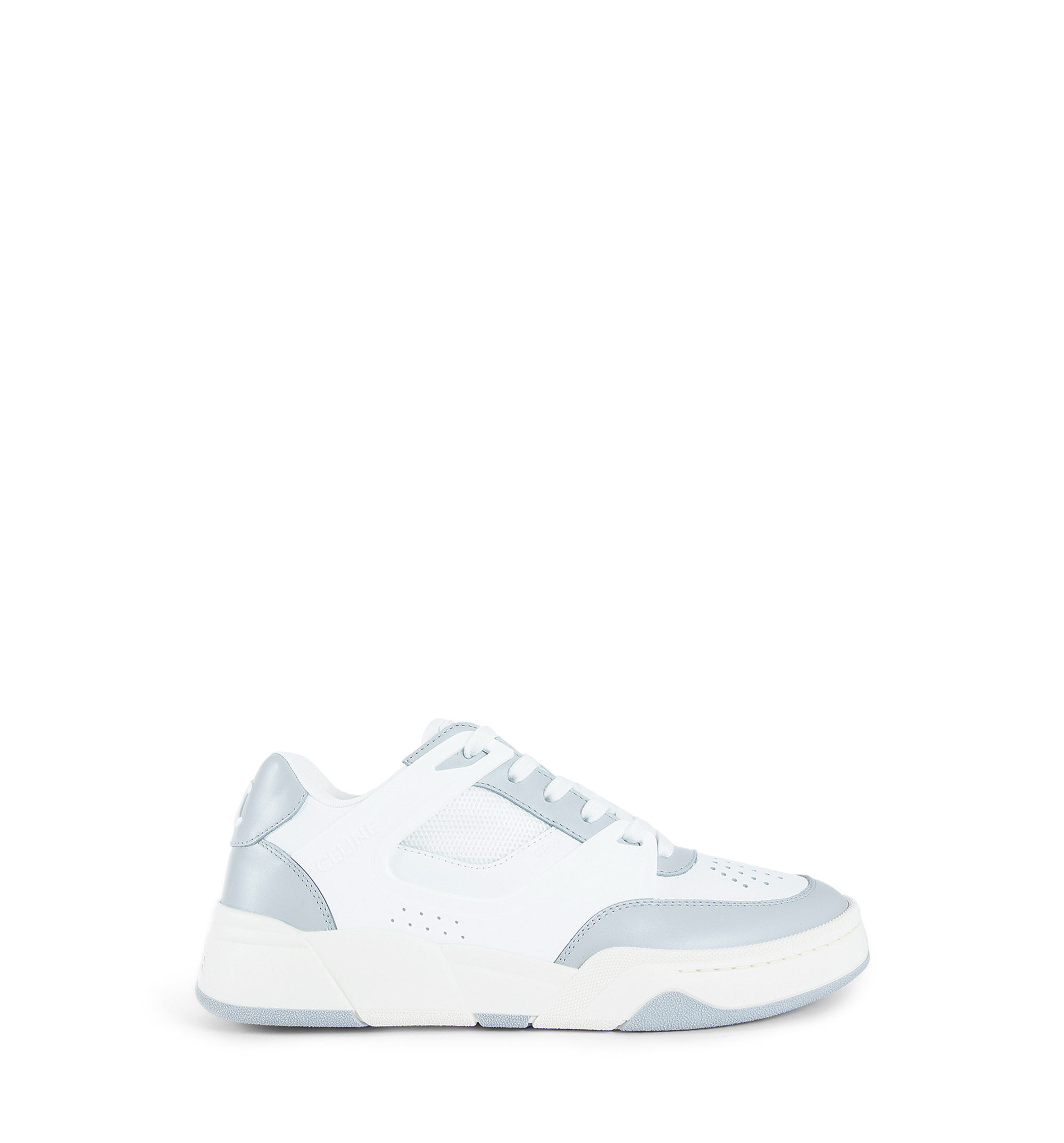 Celine Trainer Ct-09 Low Lace-up Sneaker In Calfskin And Mesh