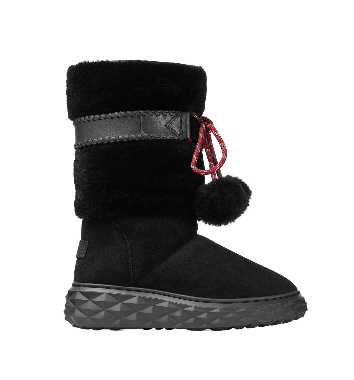 Suede Mid Boots with Shearling Lining