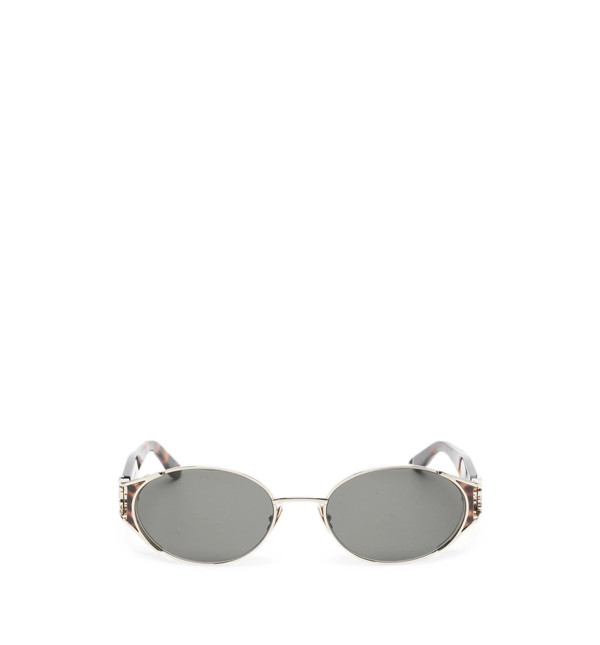 Tortoiseshell-effect Round-frame Sunglasses