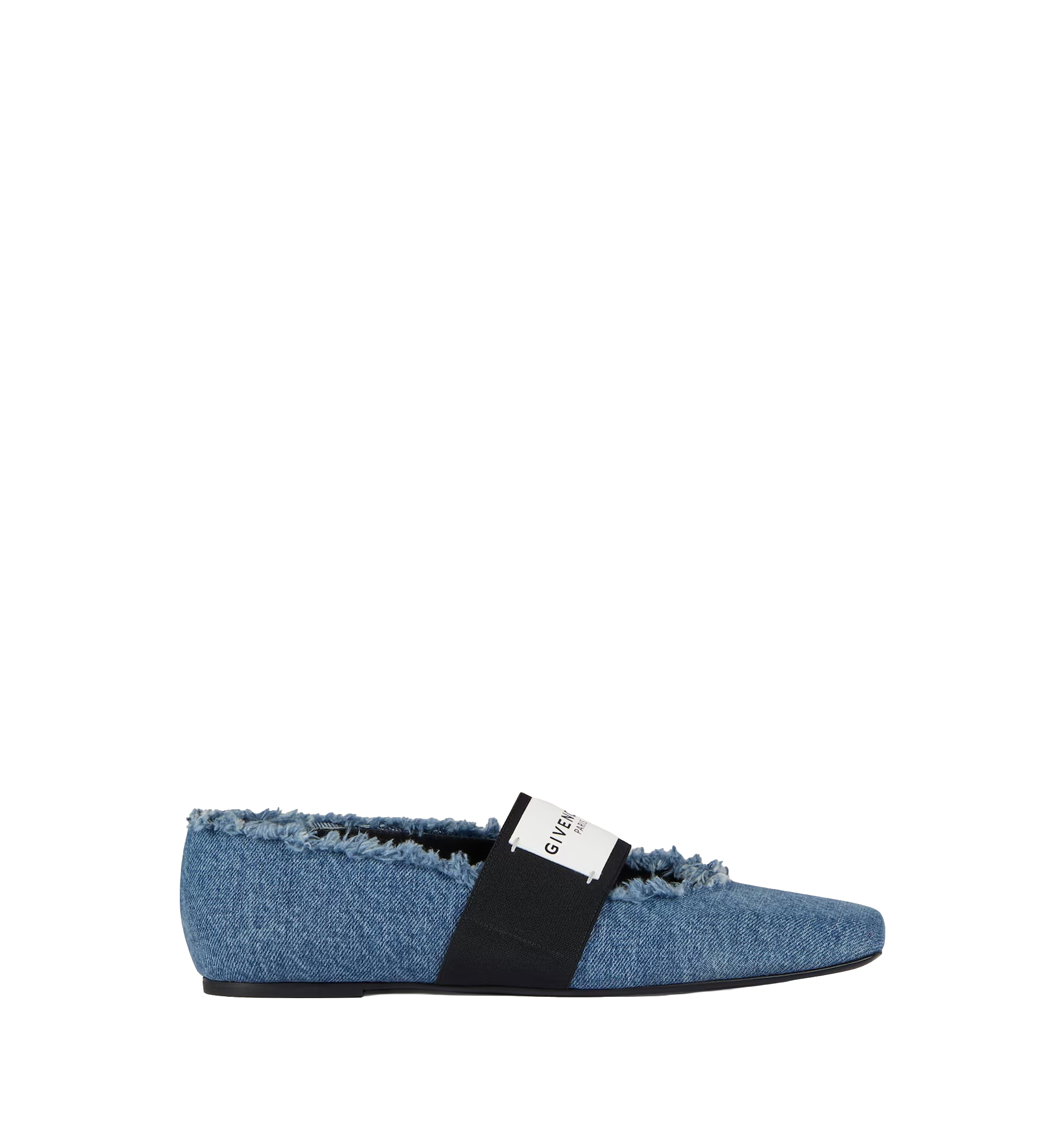 Sliced Square ballerinas in denim