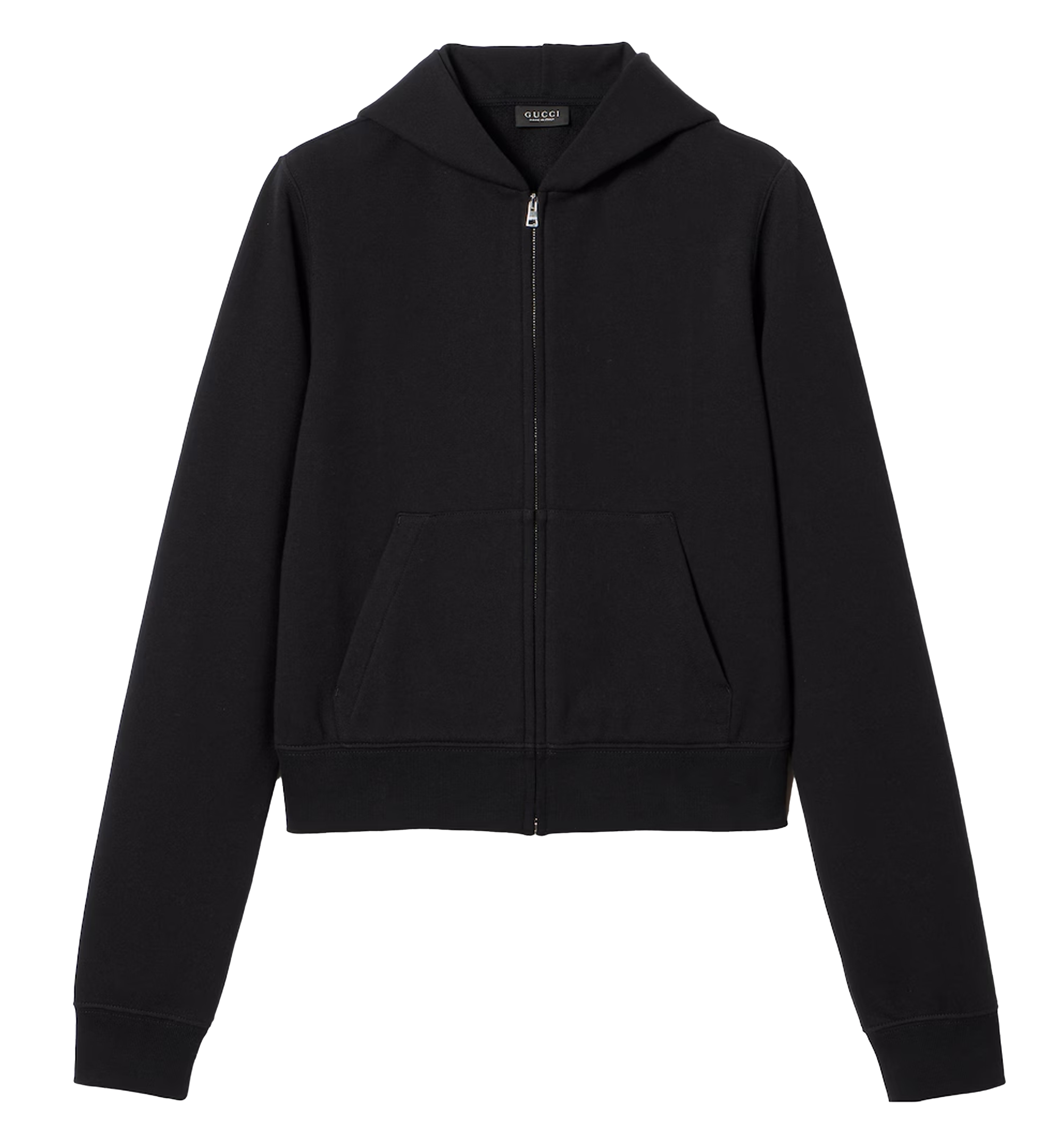 Cotton jersey and cashmere zip jacket